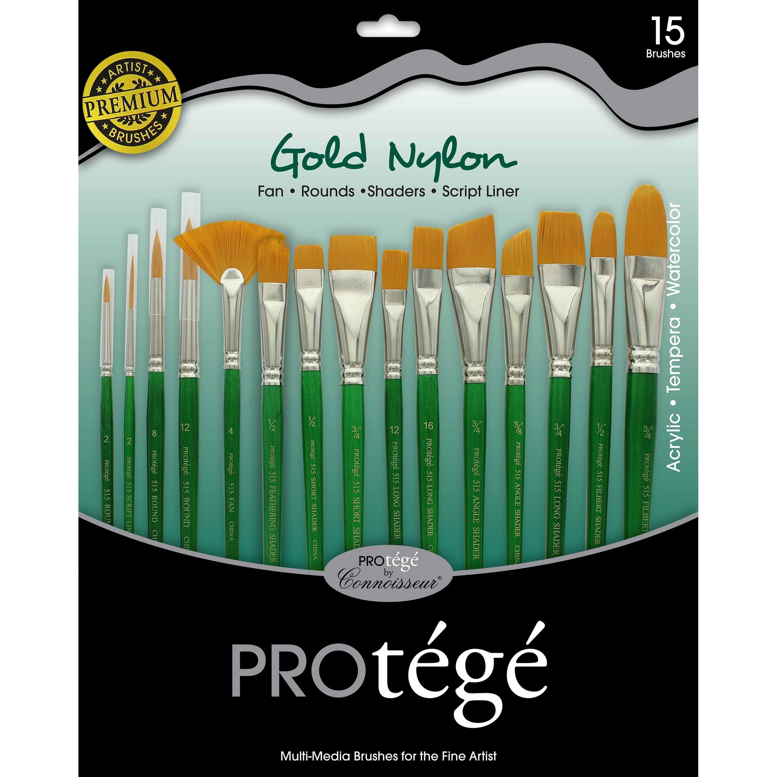 Paint Brush Set of 8 Short-Handle Artist Brushes, Angle Shaders