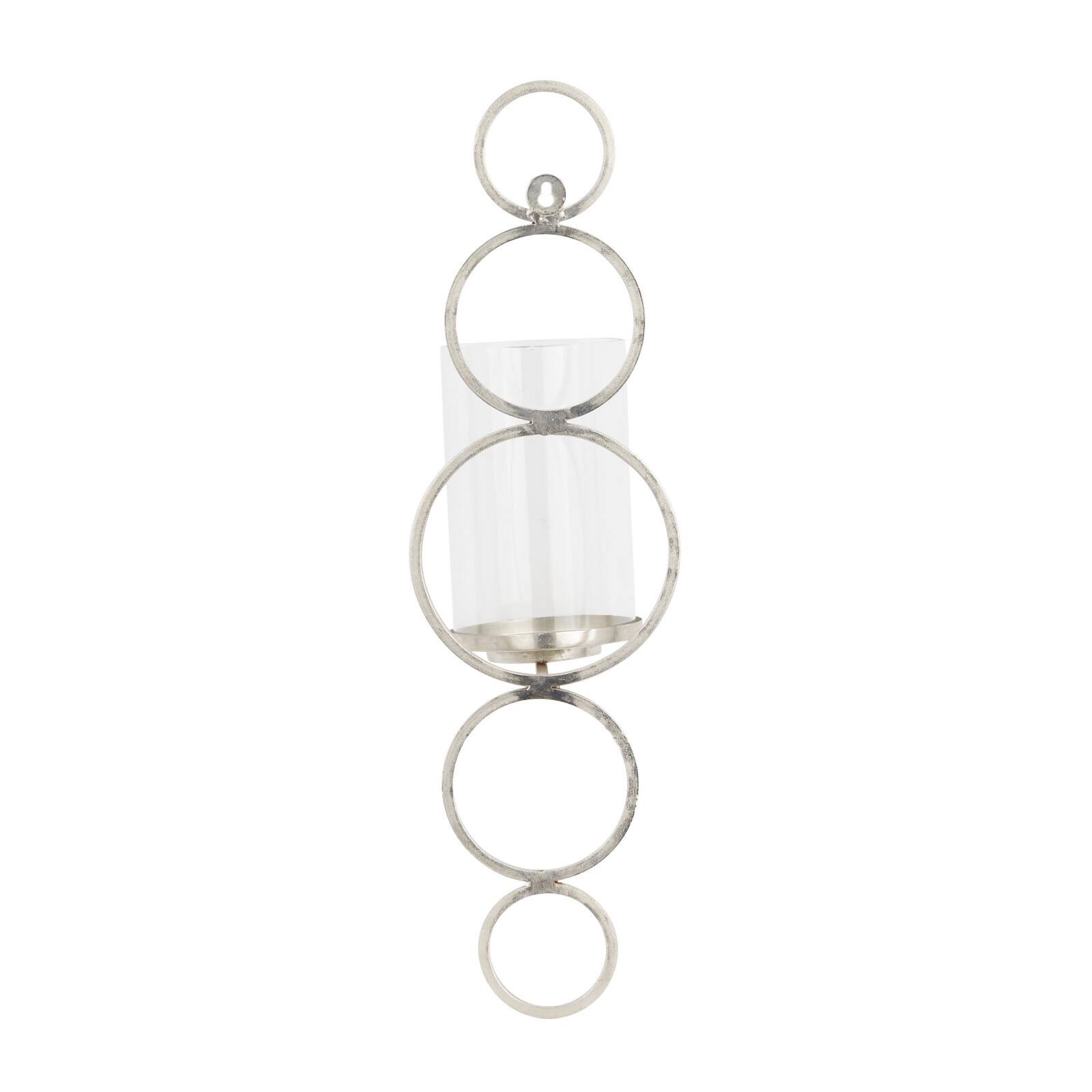 CosmoLiving by Cosmopolitan 25" Silver Modern Wall Sconce