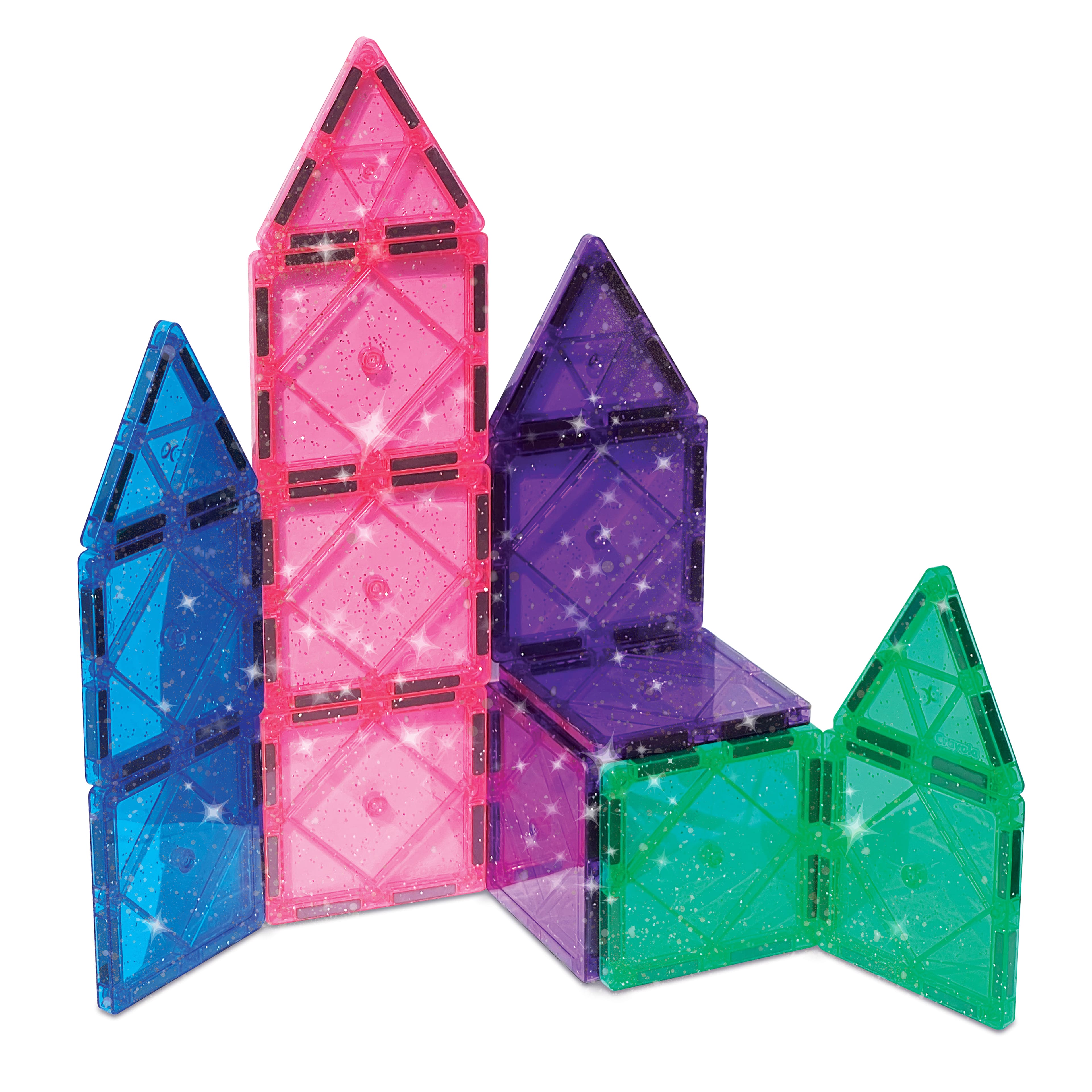 Crayola&#xAE; 14 Piece Glitter Magnetic Building Tiles