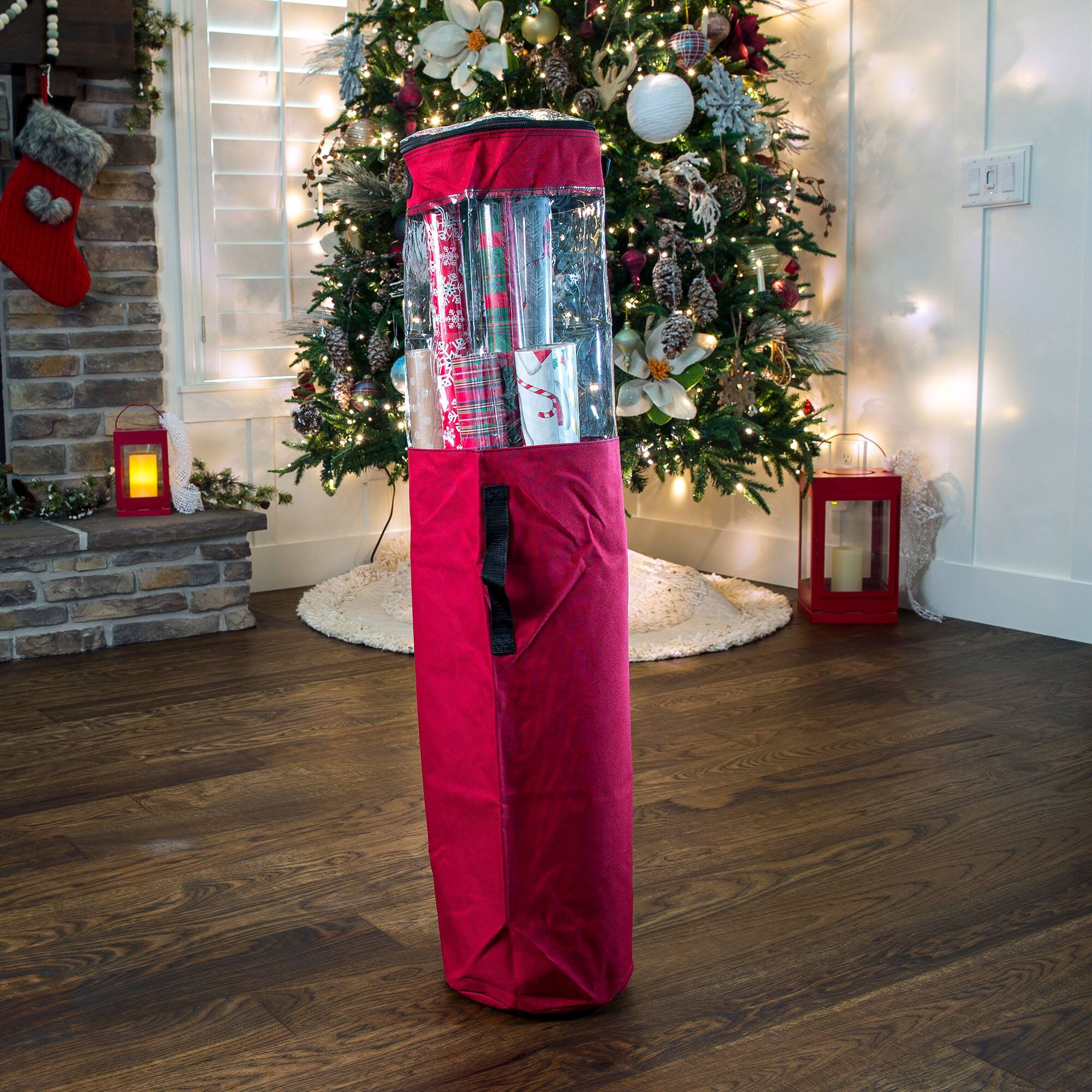 Santa&#x27;s Bag Christmas Wrapping Paper Storage Container