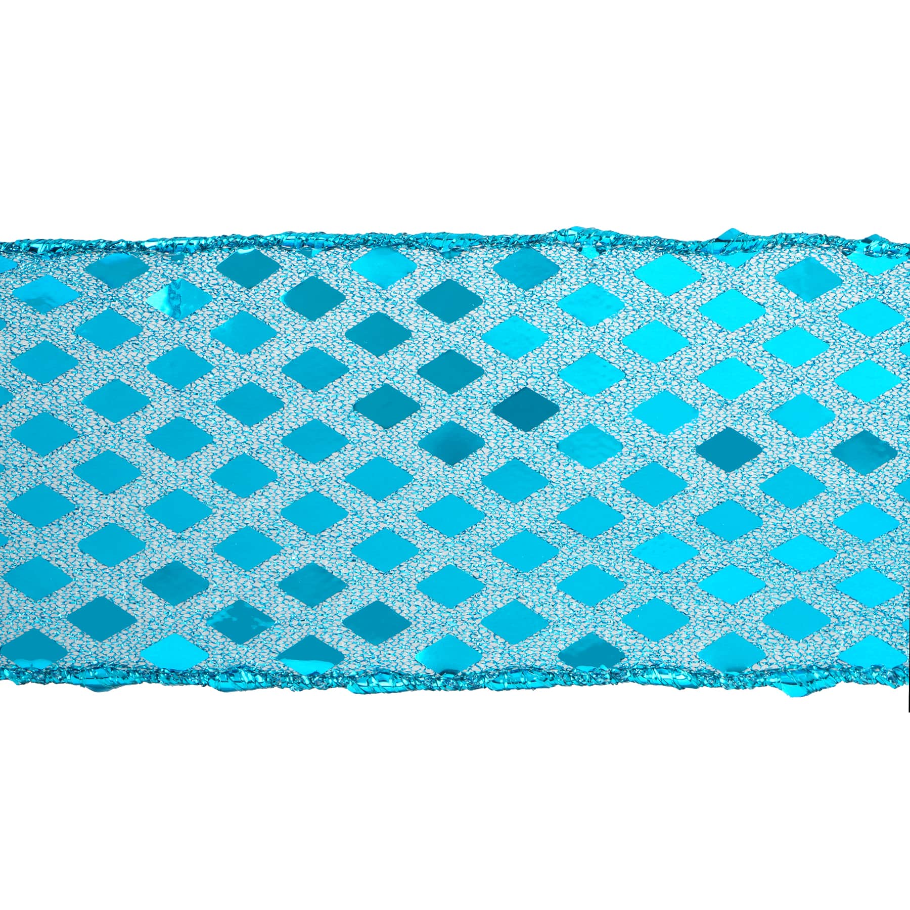 2.5&#x22; x 30ft. Turquoise Disco Wired Metallic Ribbon by Celebrate It&#xAE;