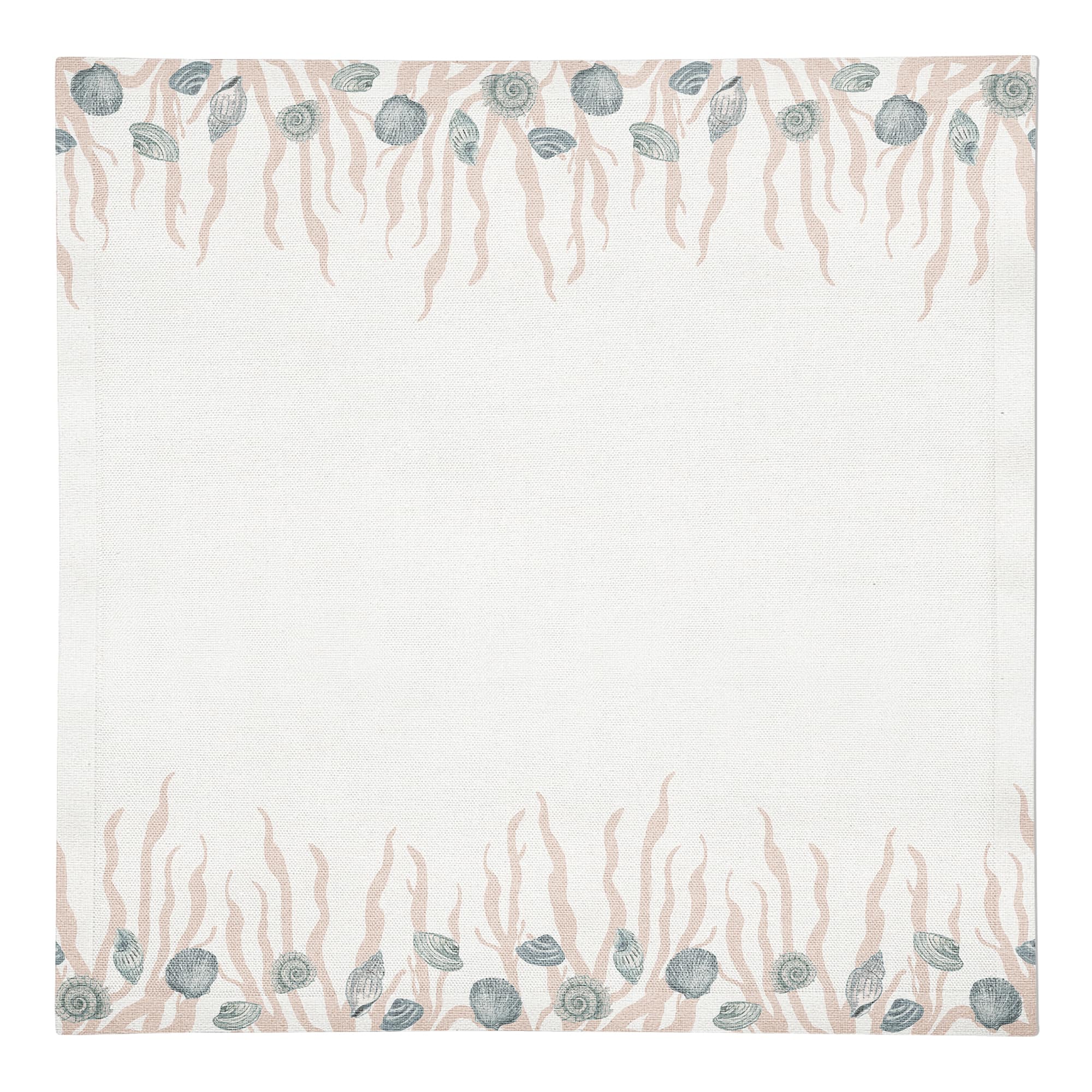 Shell & Coral Border Cotton Twill Napkin