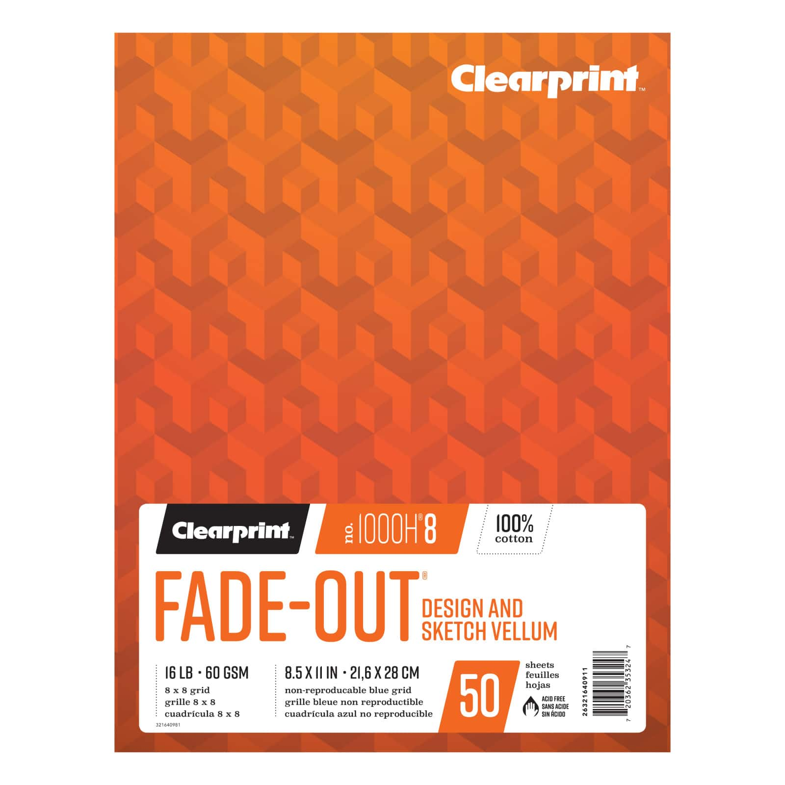 Clearprint&#x2122; Design Vellum Pad, 8 x 8 Grid