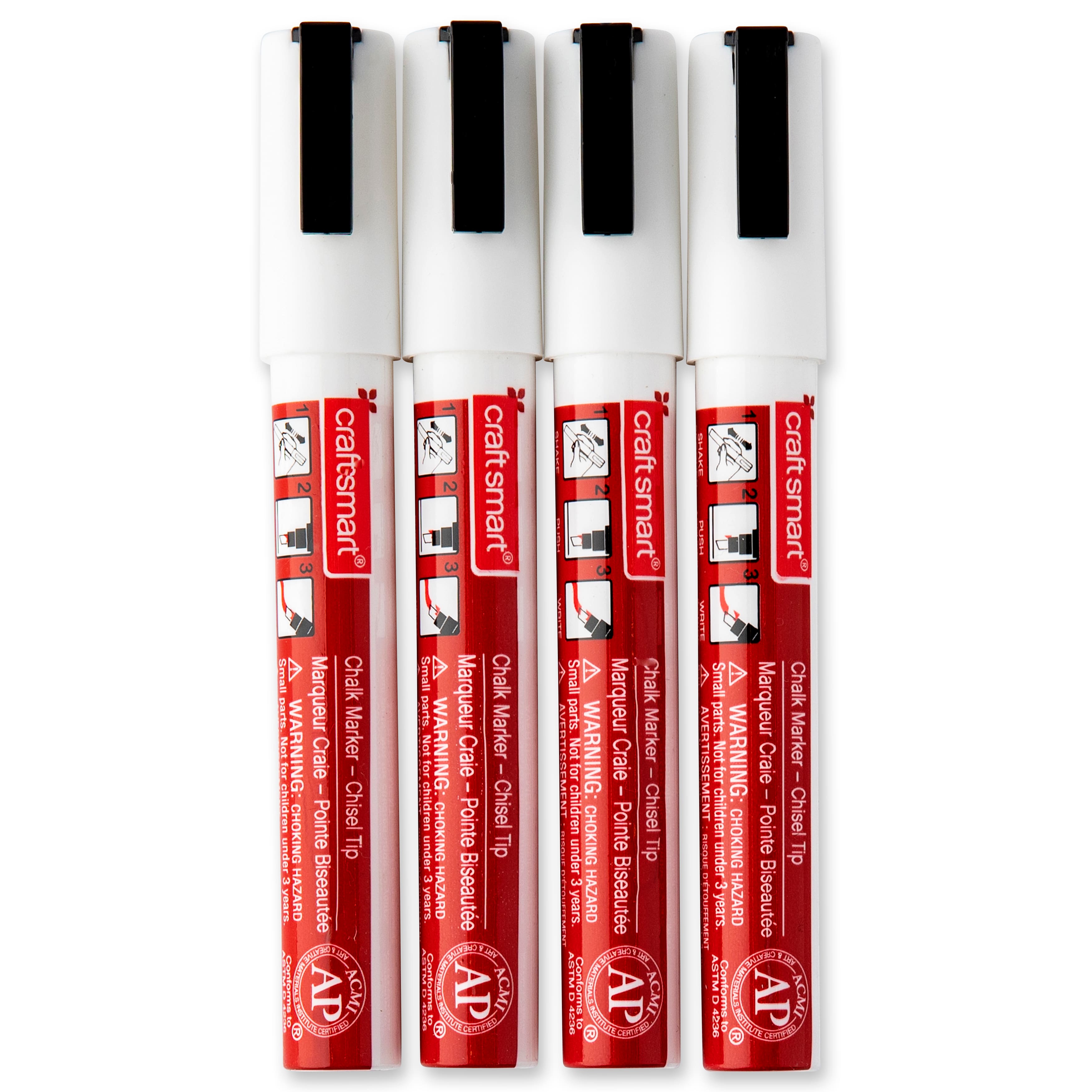 White Chisel Tip Chalk Marker Set by Craft Smart®