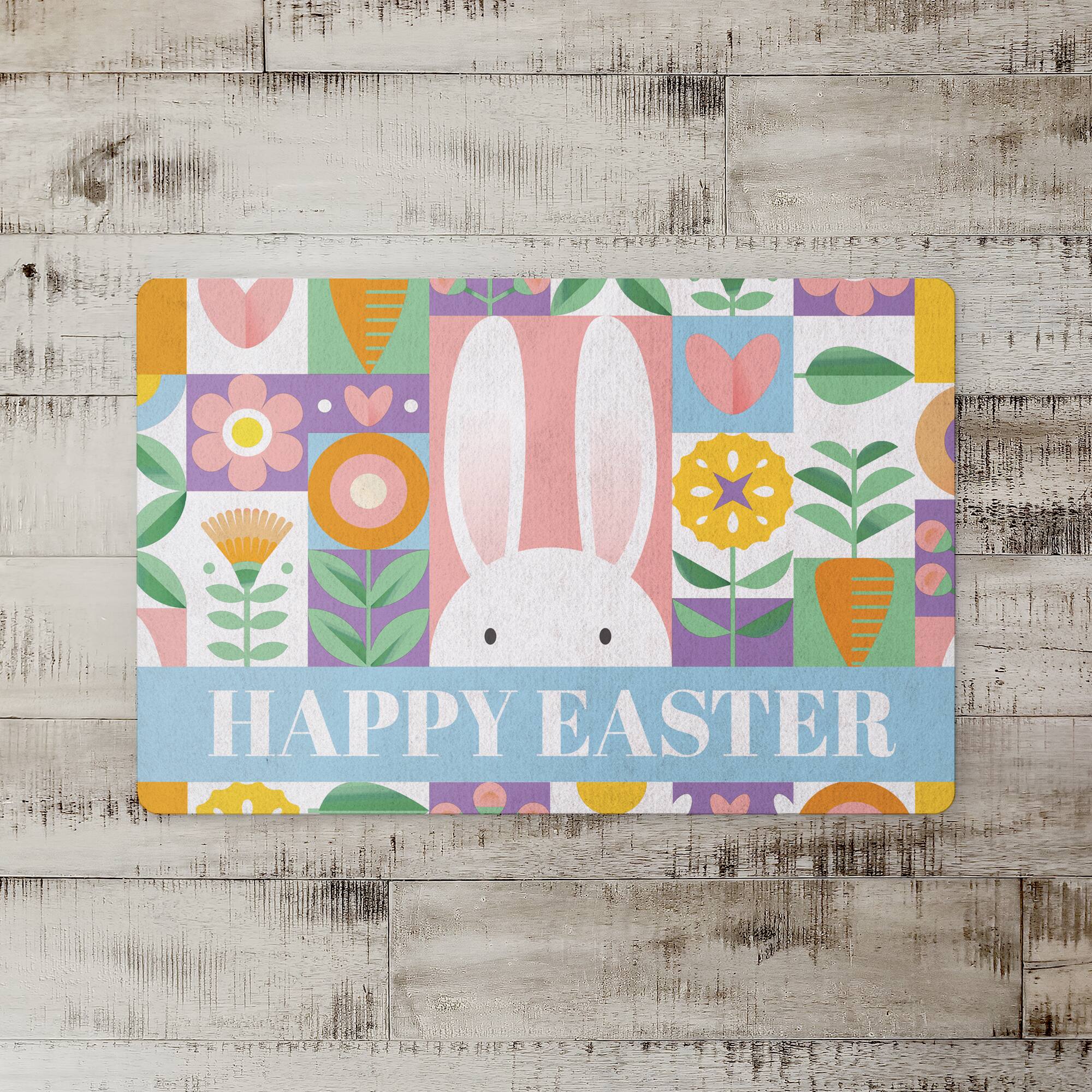 Mod Easter Collage Floor Mat