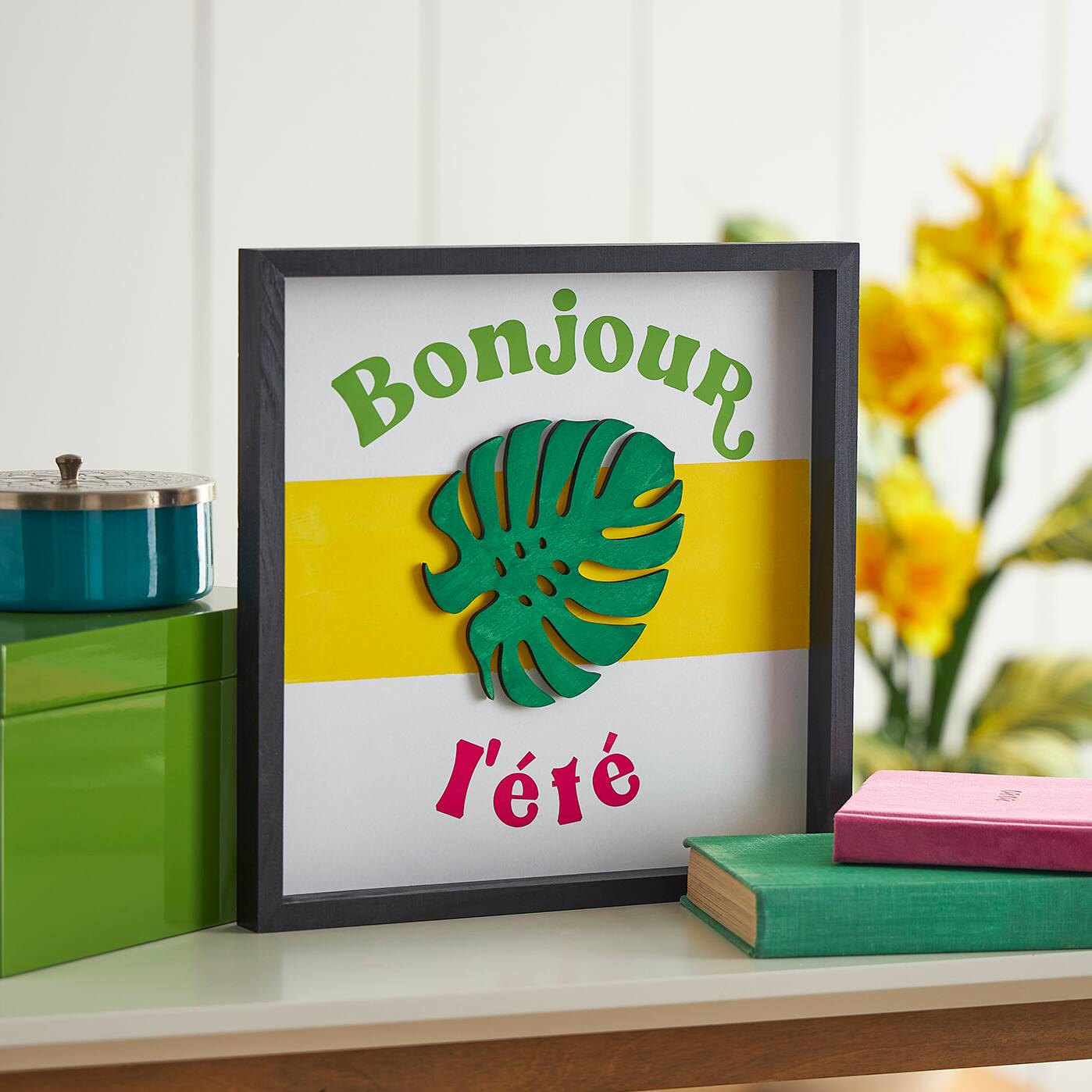 Enseigne en bois « Bonjour l'été »