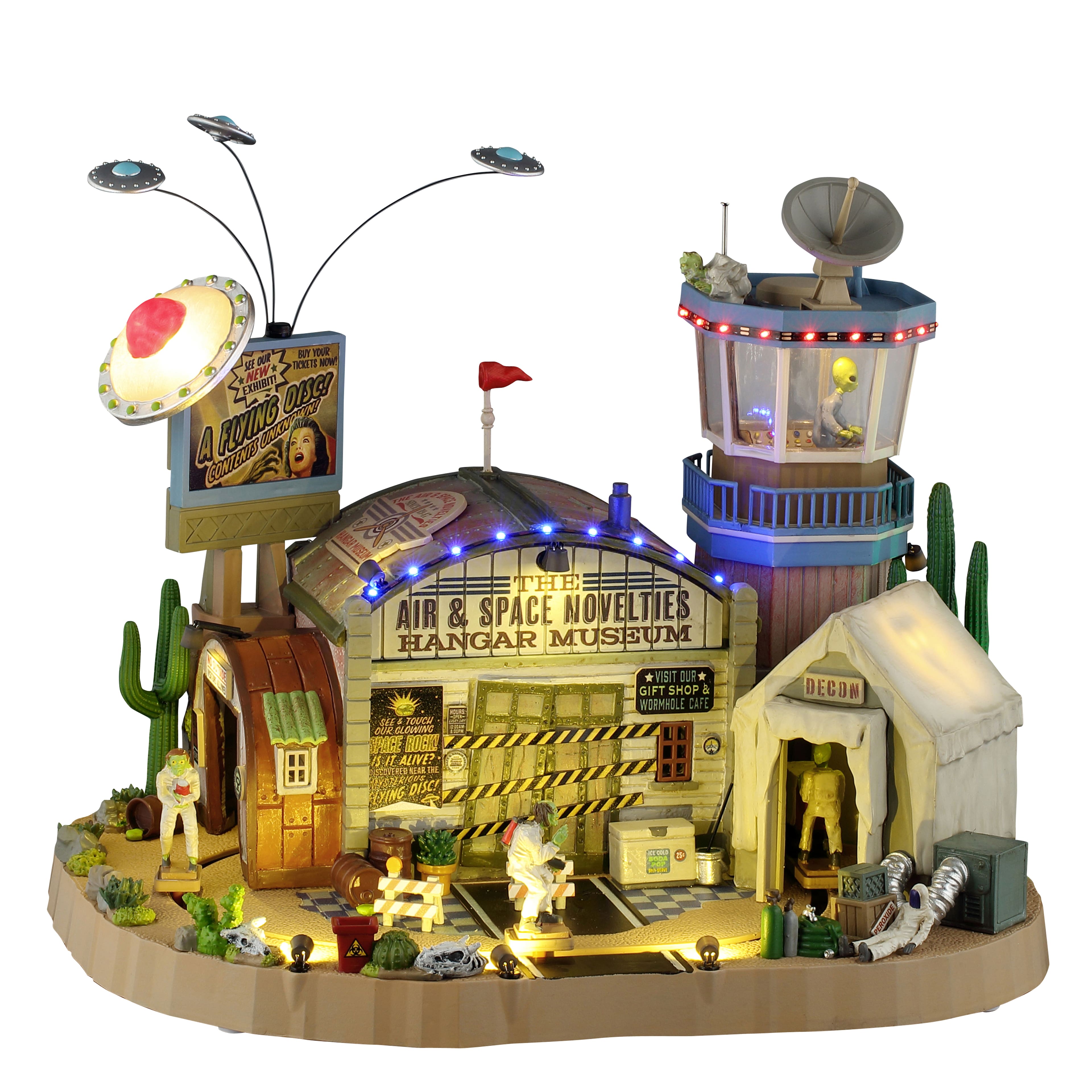 Lemax&#xAE; Spooky Town&#xAE; The Air &#x26; Space Novelties Hangar Museum
