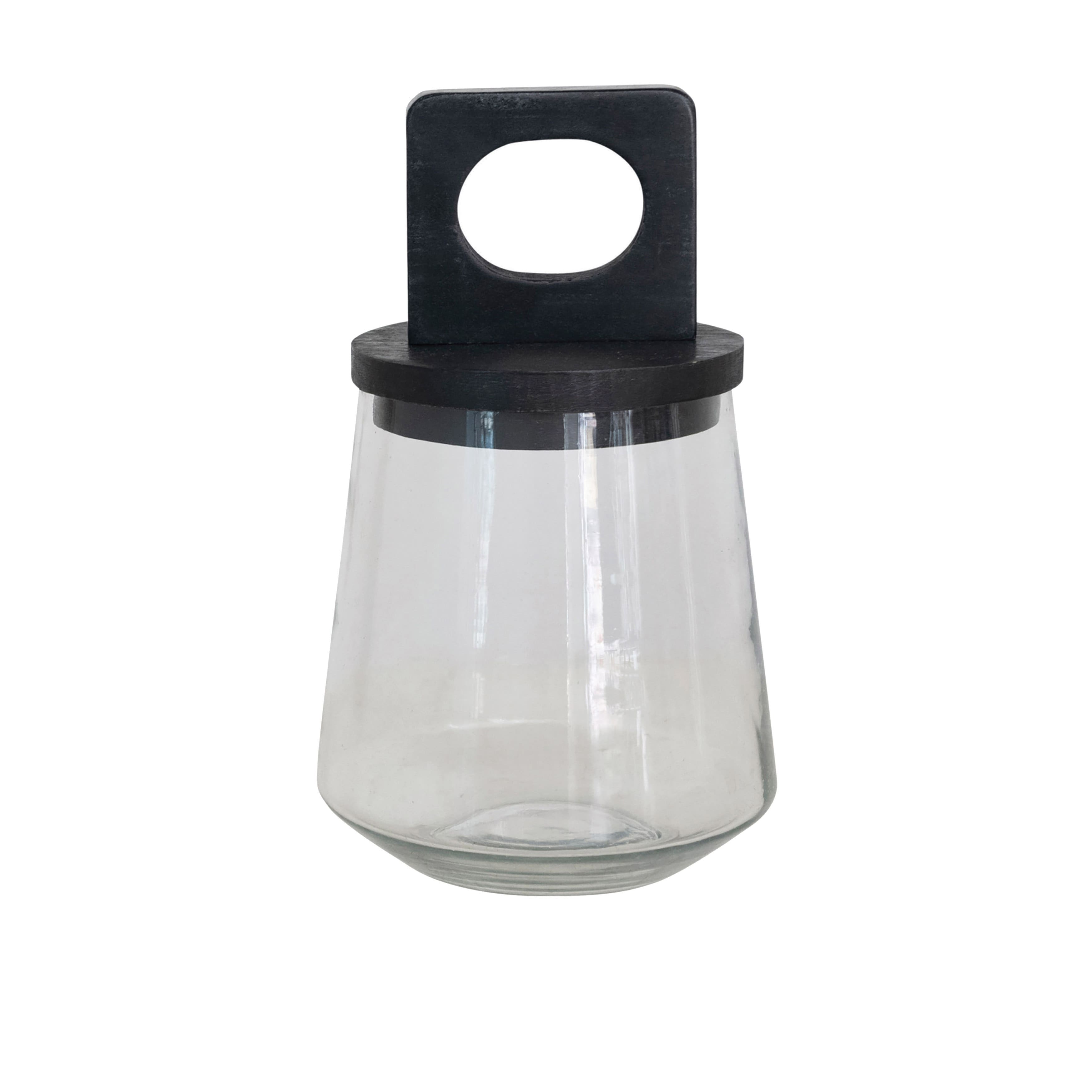 Hello Honey® Glass Jar with Mango Wood & Black Marble Lid