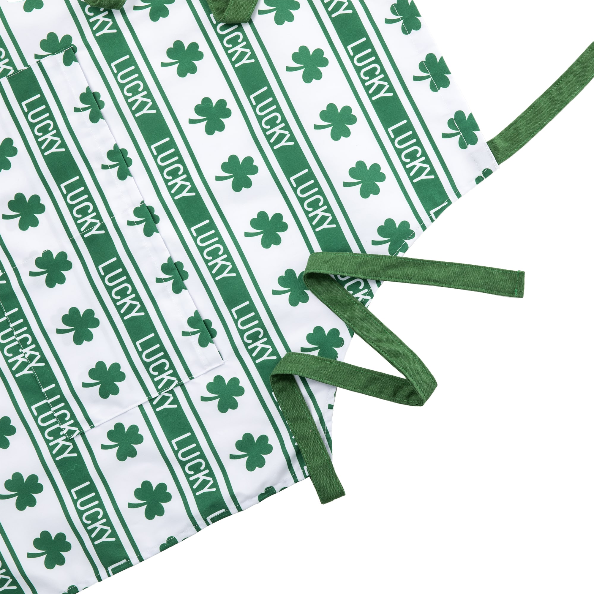 Glitzhome&#xAE; 31.25&#x22; St. Patrick&#x27;s Shamrocks Apron