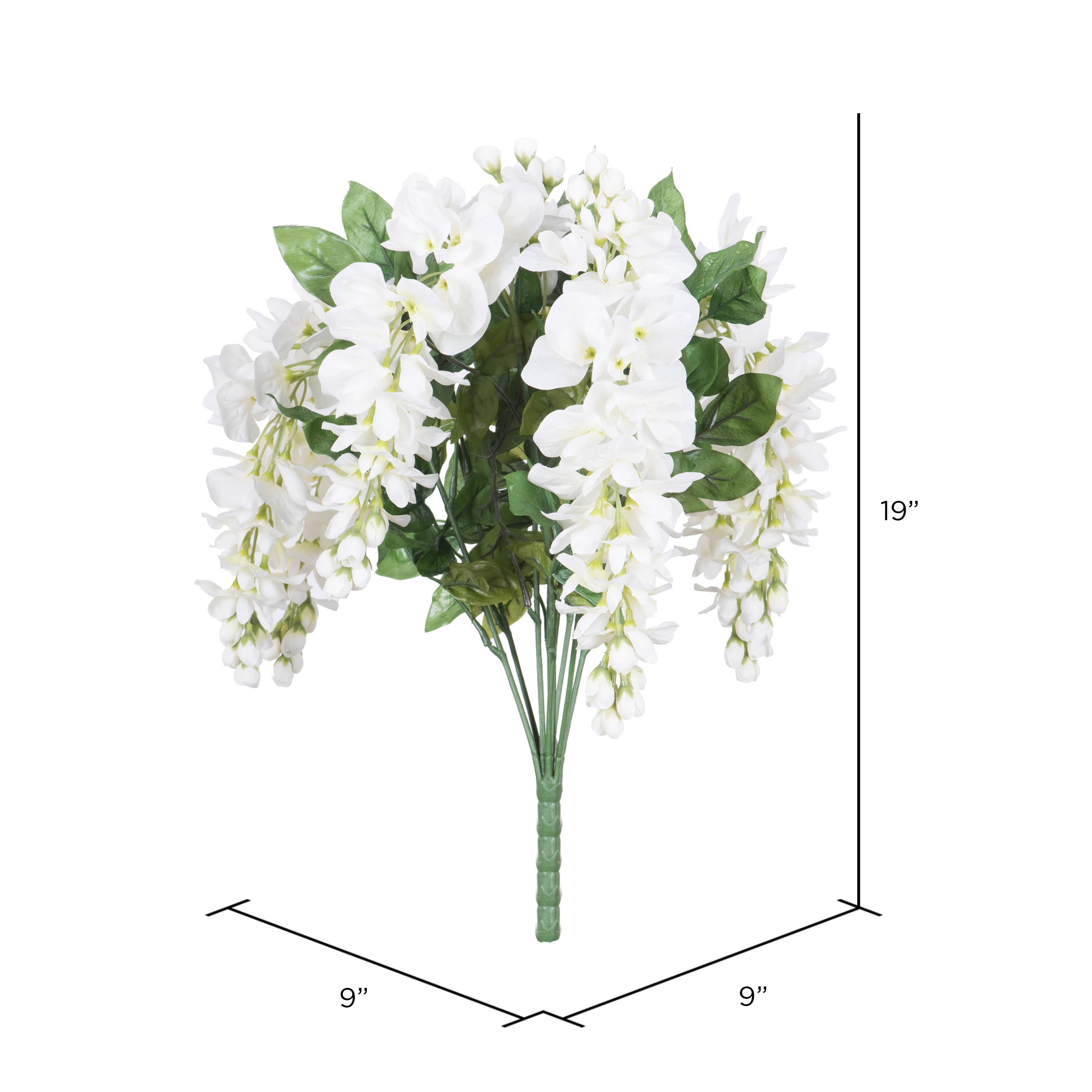 Artificial White Wisteria Bush