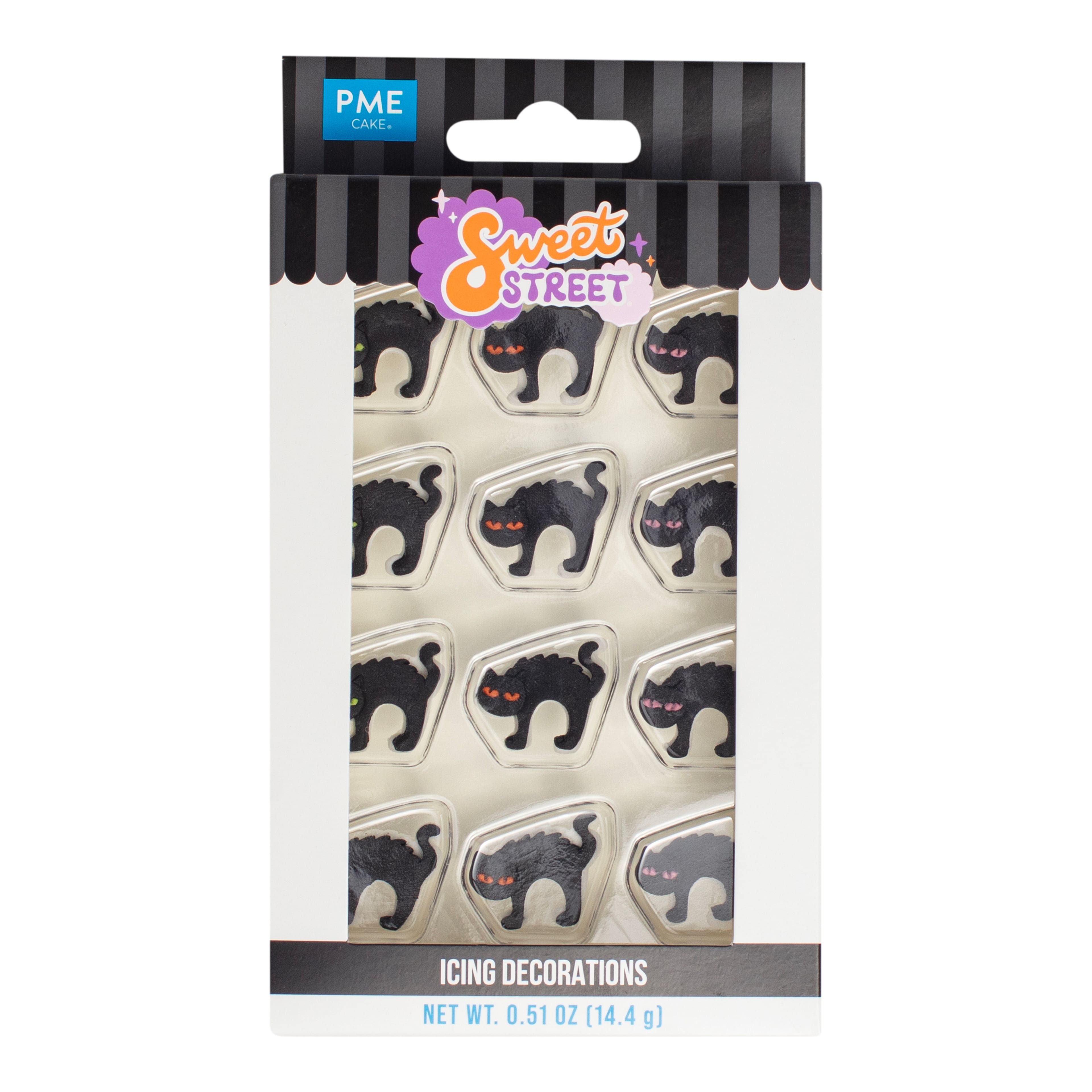 PME Cake Sweet Street&#xAE; Black Cat Icing Decorations