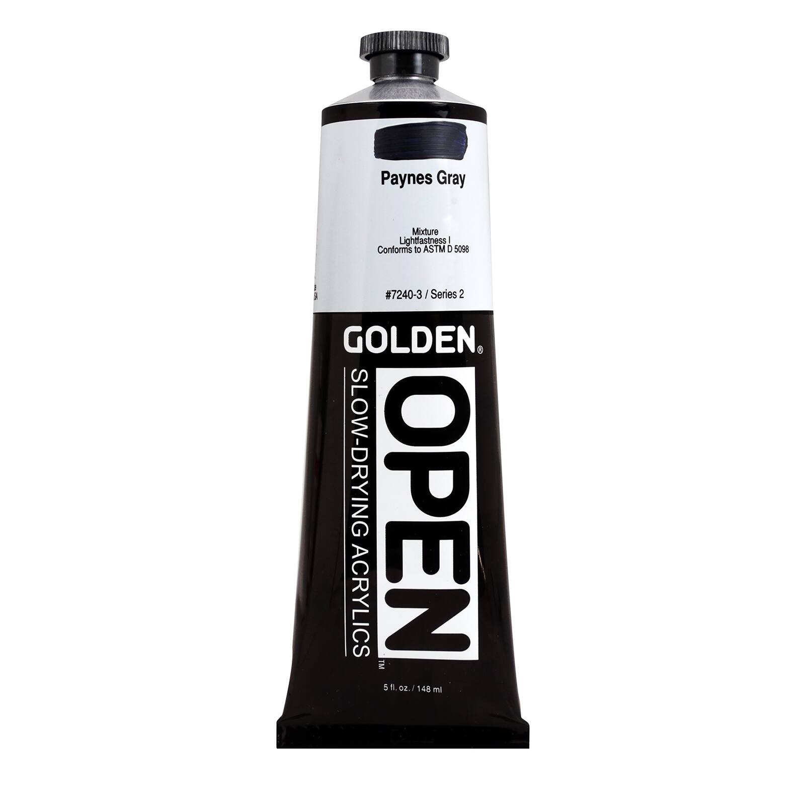 Golden OPEN Slow-Drying Acrylics, 5 oz Paint in Paynes Gray