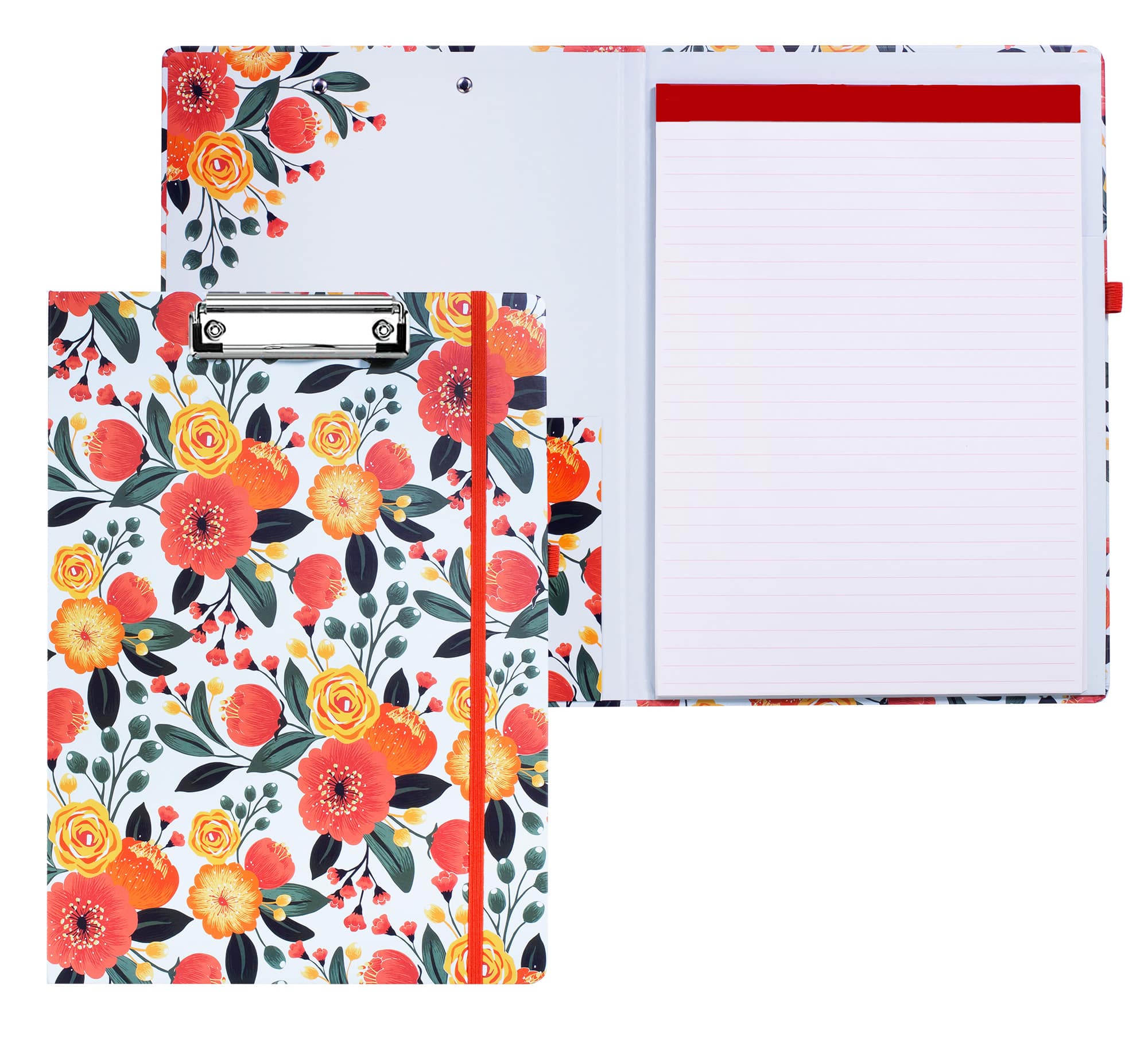 Steel Mill & Co.® Orange Floral Clipboard Folio