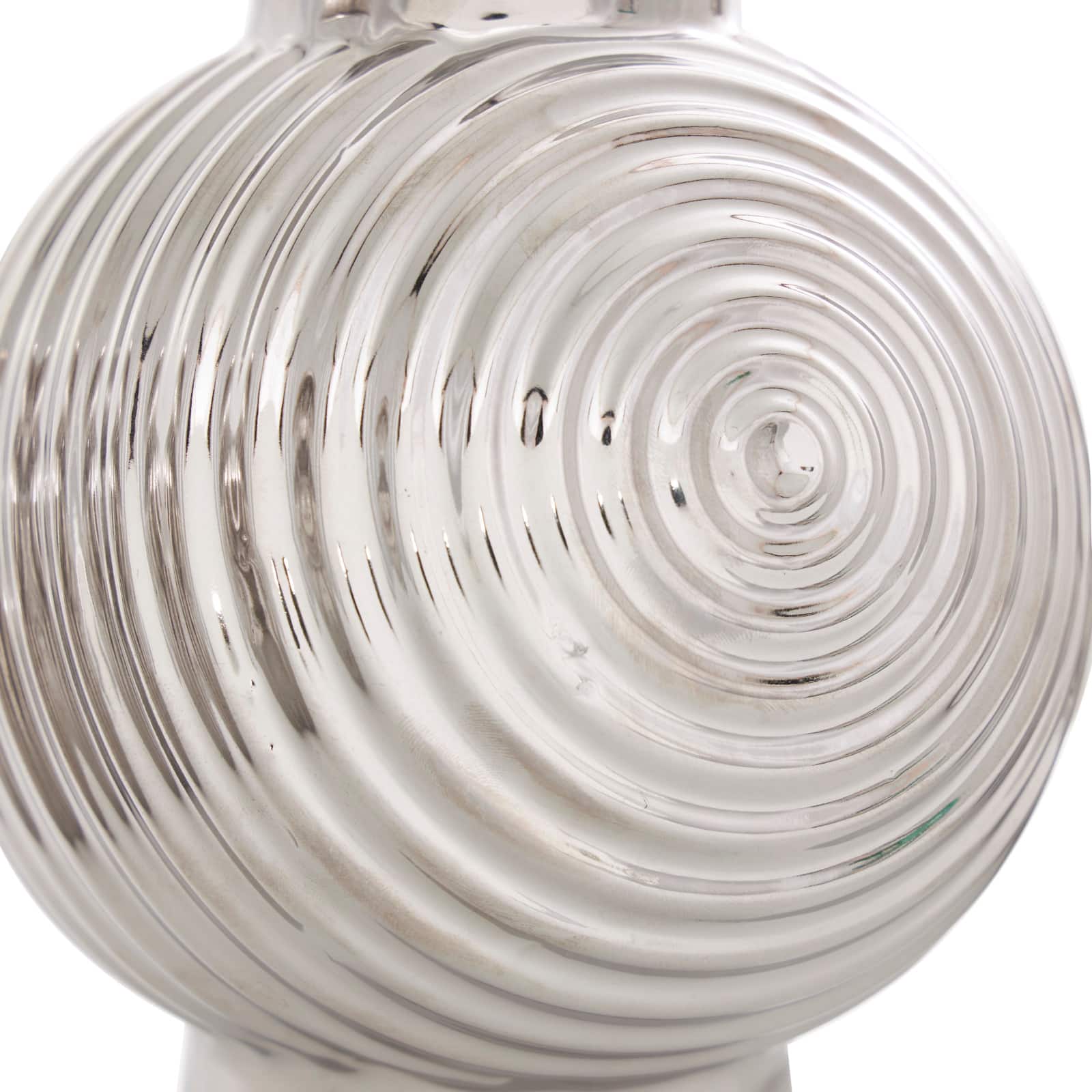 Silver Ceramic Abstract Textured Vase Set