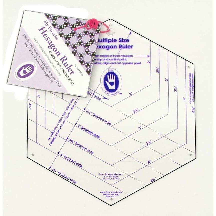 Marti Michell Ruler My Favorite Hexagon Ruler