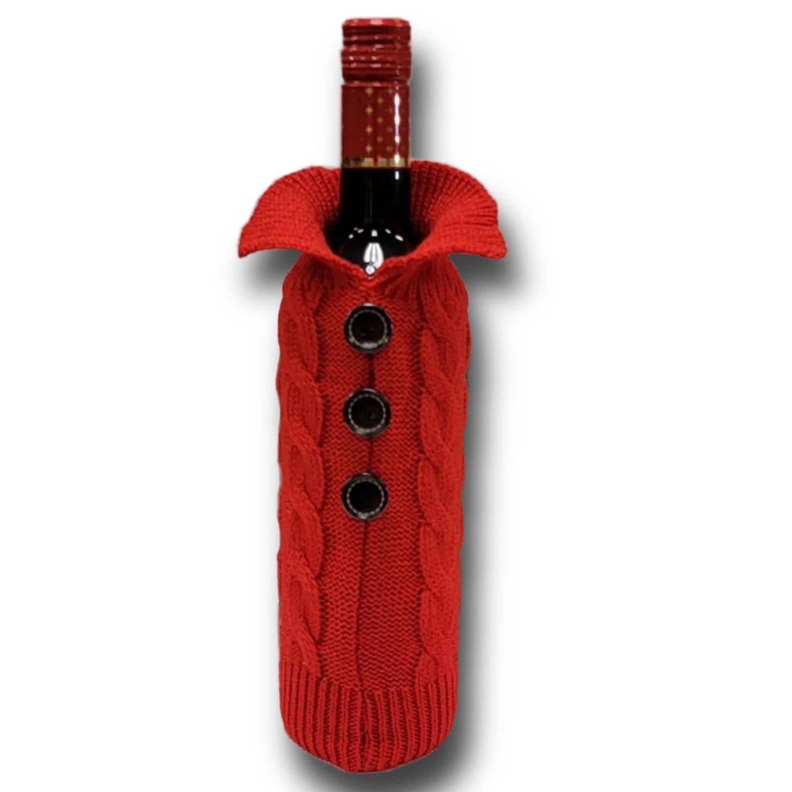 Wizardi 8.27" x 11.69" Red Christmas Bottle Cover