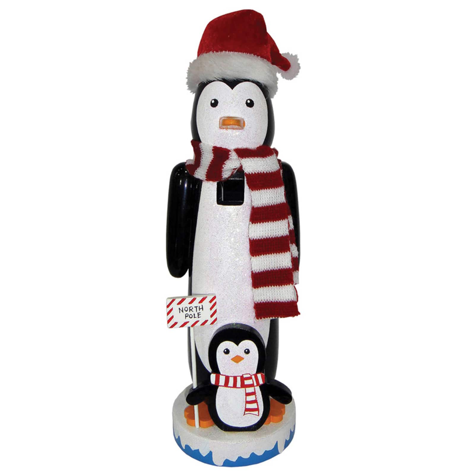 Santa&#x27;s Workshop 13.5&#x22; North Pole Penguins Nutcracker