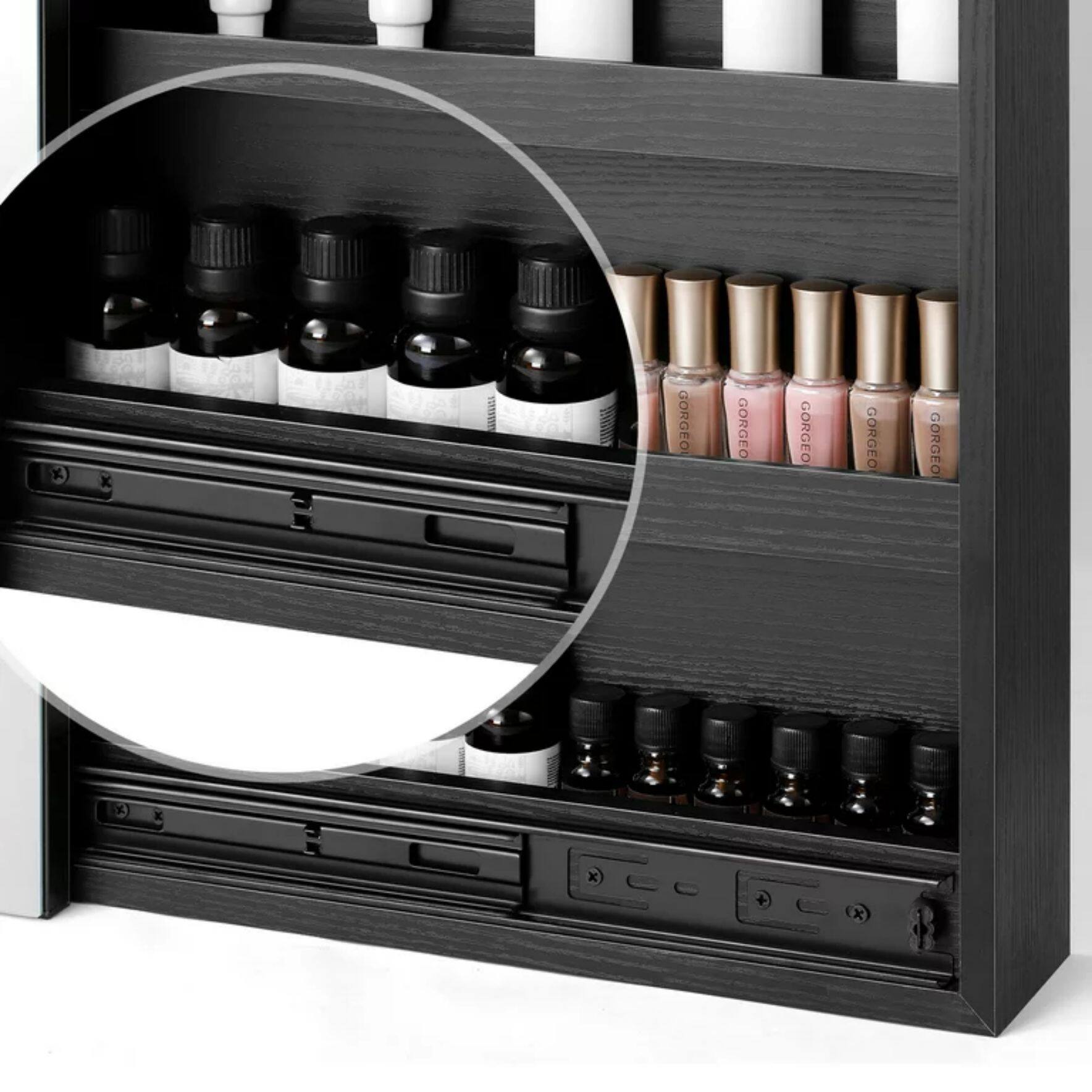 NEX™ Wall-Mounted Sliding Door Full Mirror Jewelry Armoire