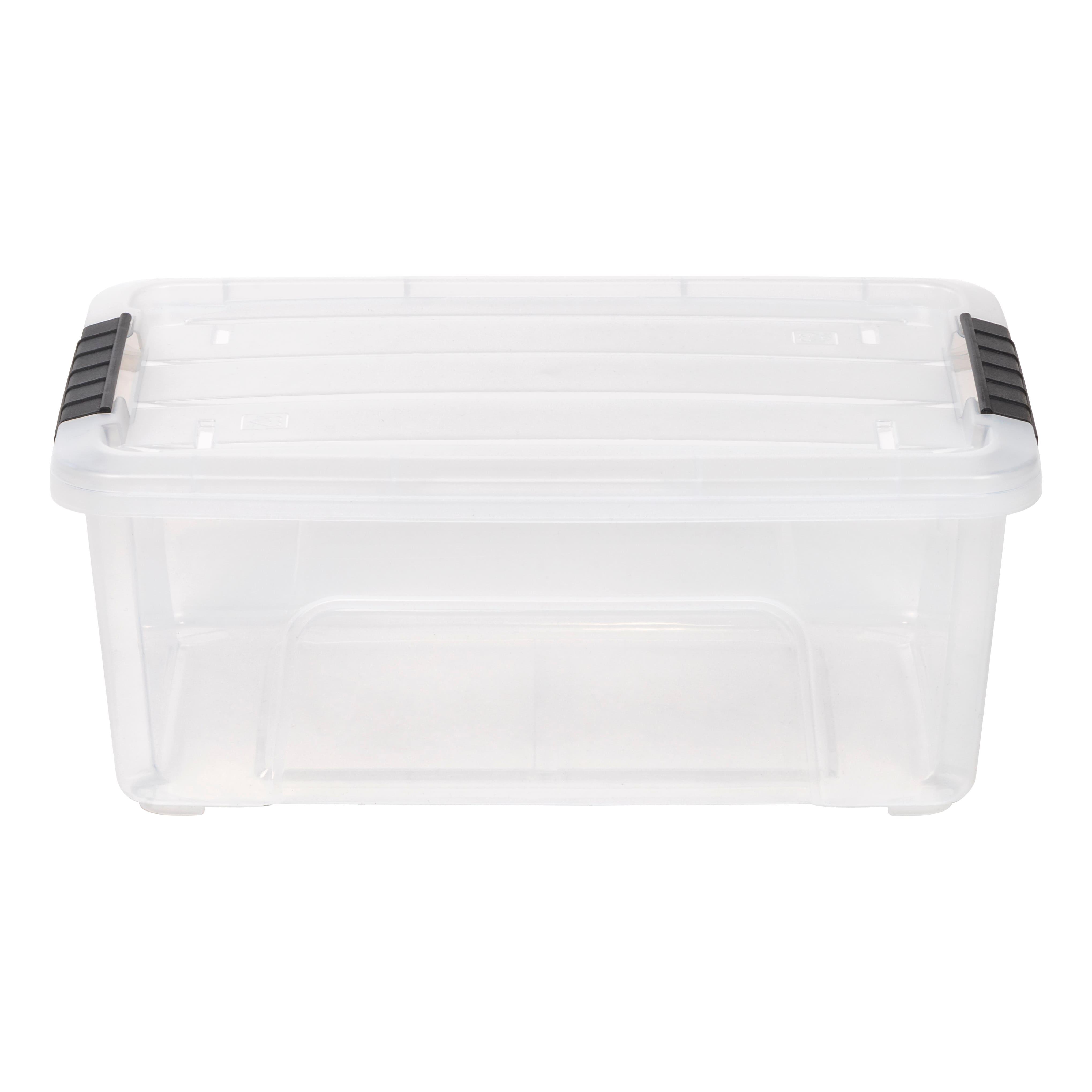 IRIS® 13.5qt. Buckled Clear Boxes with Clear Buckle Lids, 6ct.
