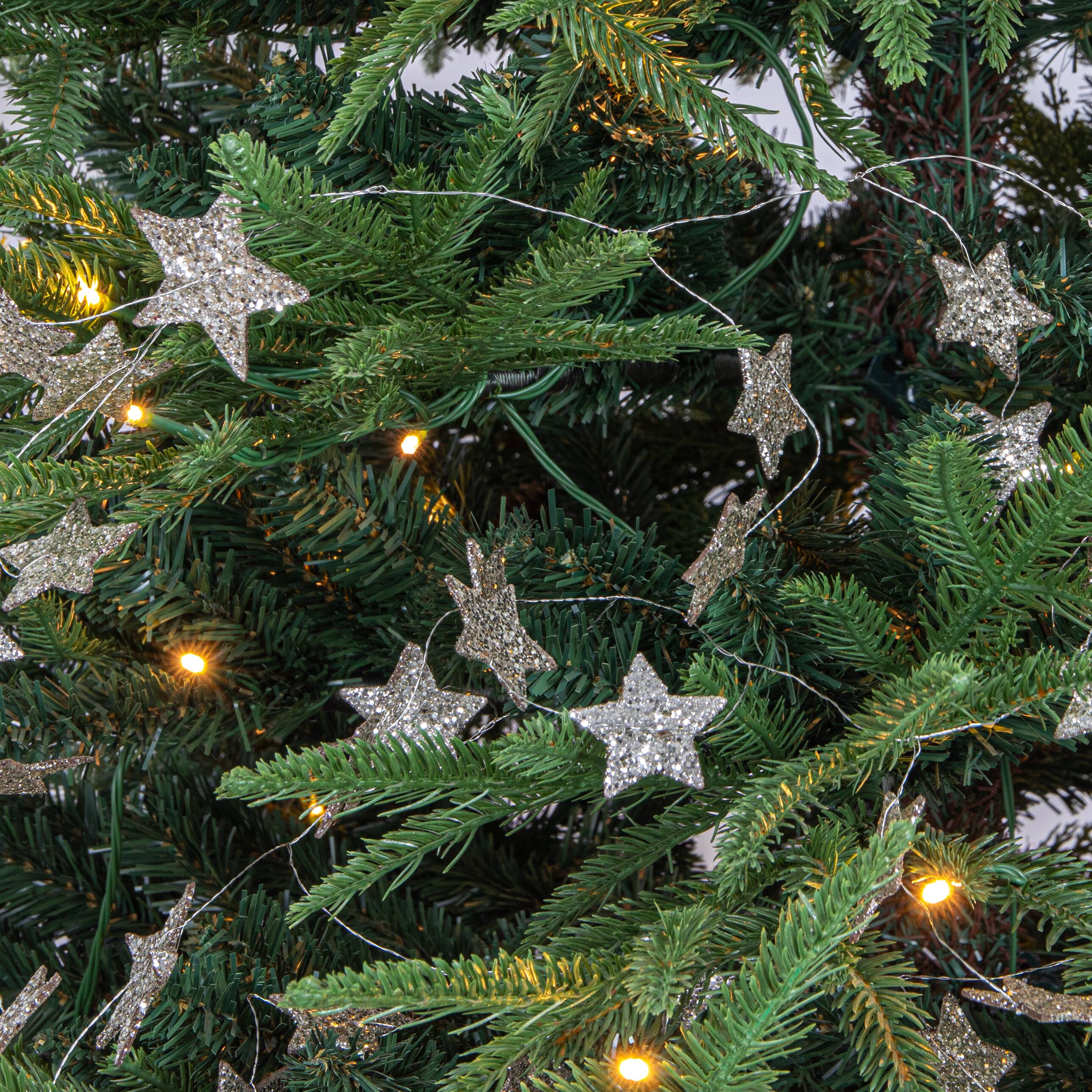 Hello Honey&#xAE; 6ft. Star Shaped Garland with Glitter