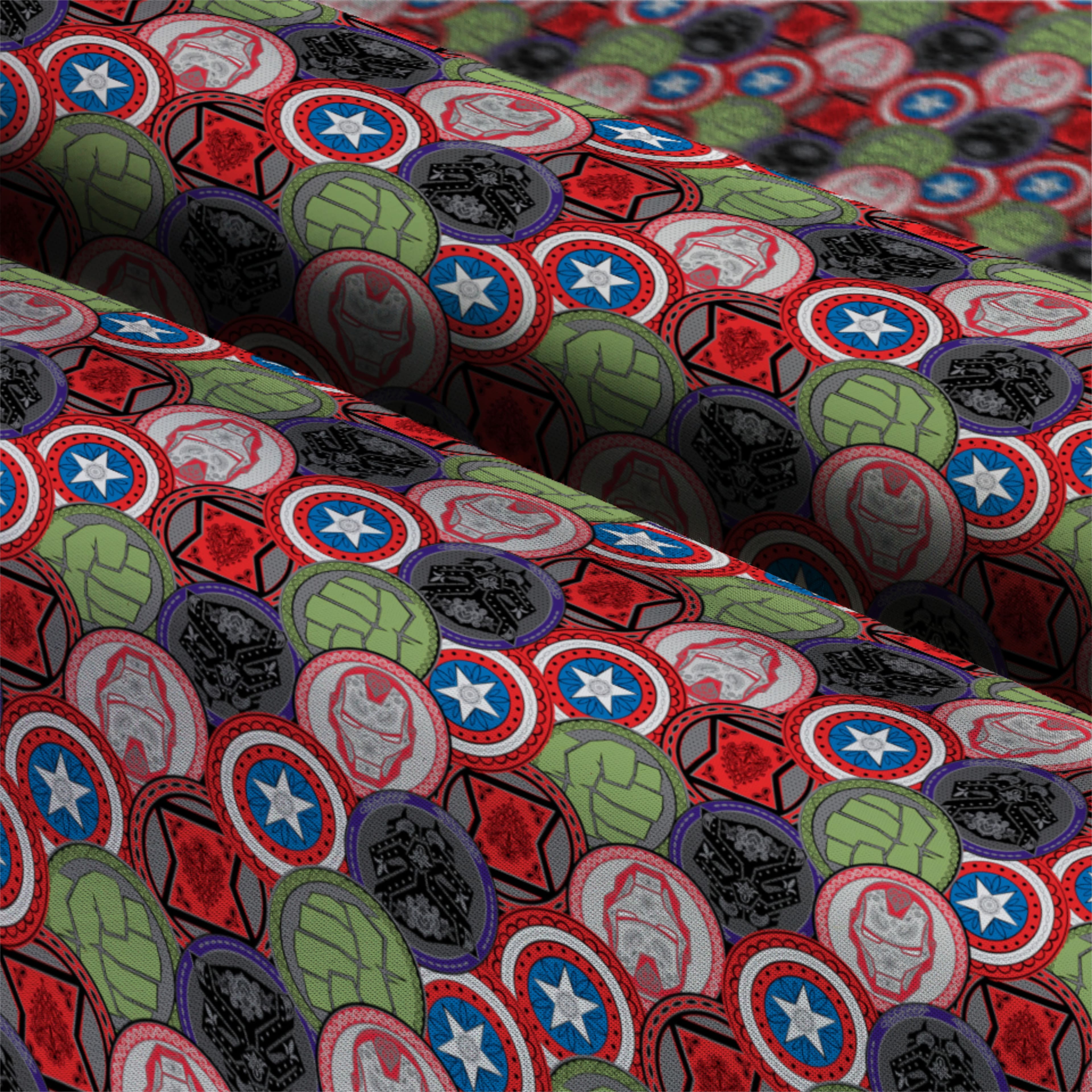Marvel® Avengers Coins Cotton Fabric