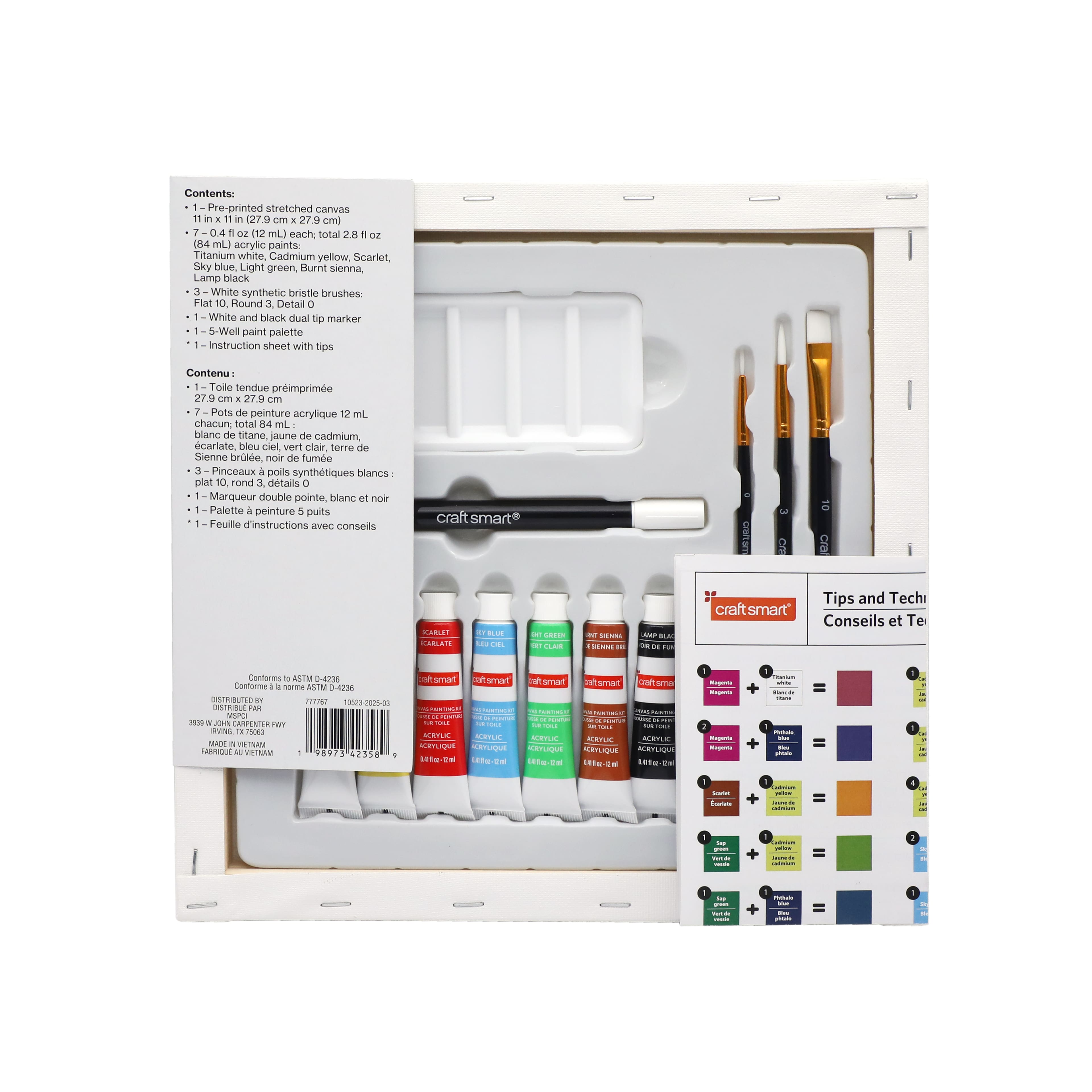 11&#x22; x 11&#x22; Ghost Vibing Canvas Painting Kit by Craft Smart&#xAE;