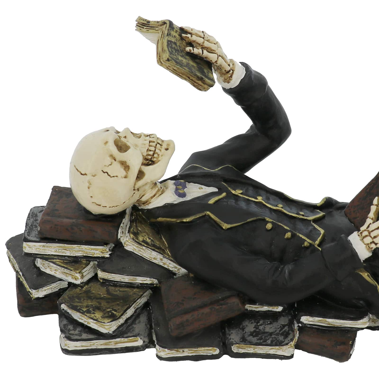 8&#x22; Lying Skeleton with Book Tabletop D&#xE9;cor by Ashland&#xAE;