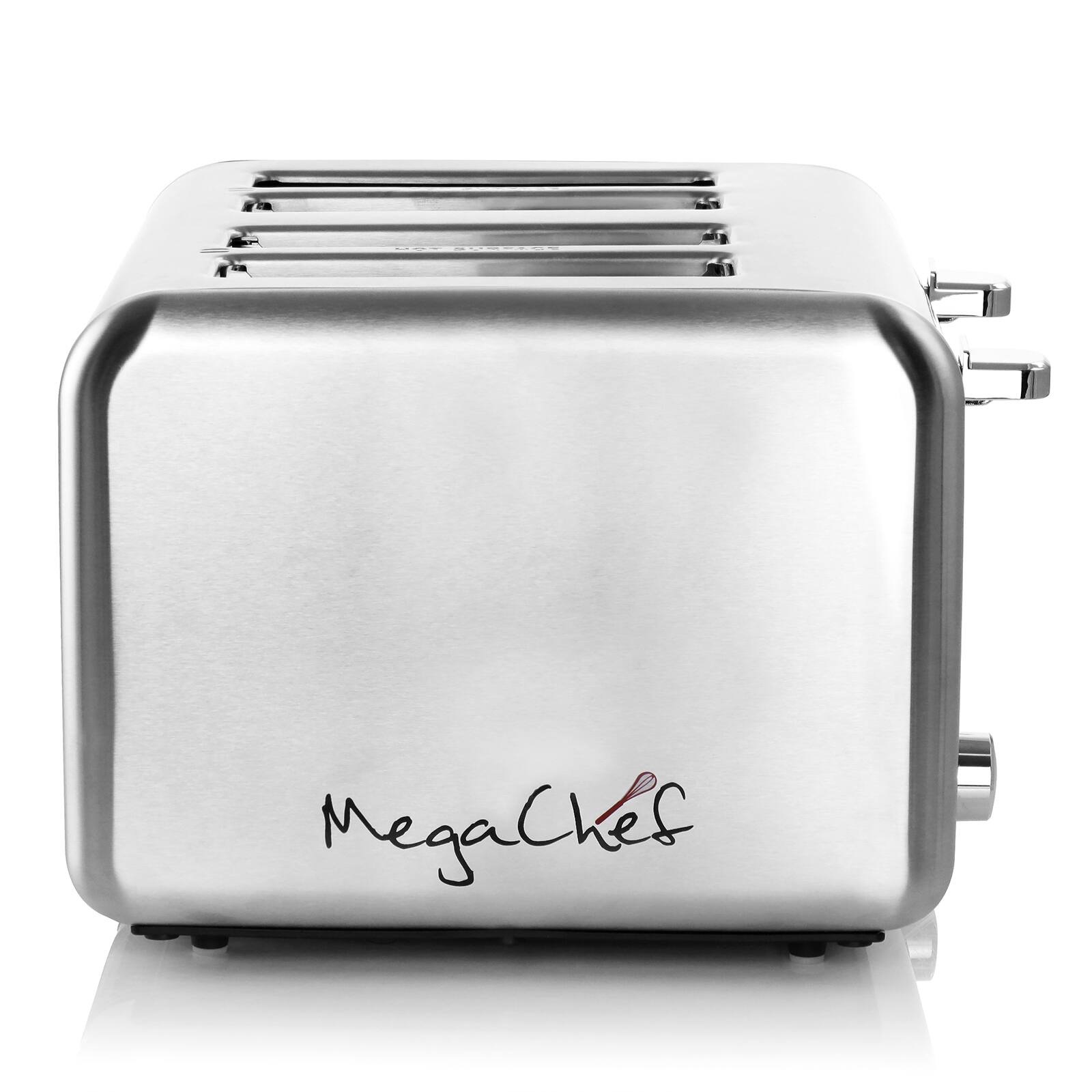 MegaChef Silver 4 Slice Toaster in Stainless Steel