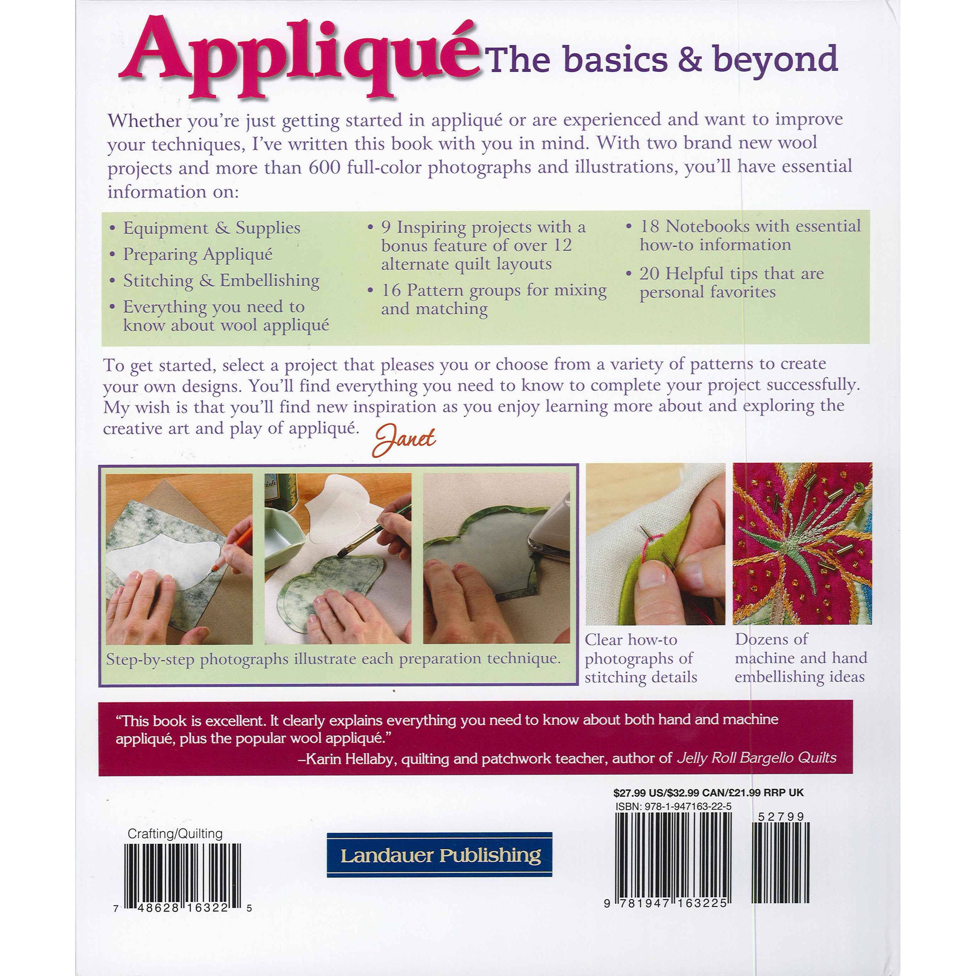 Landauer Applique The Basics and Beyond 2 Book
