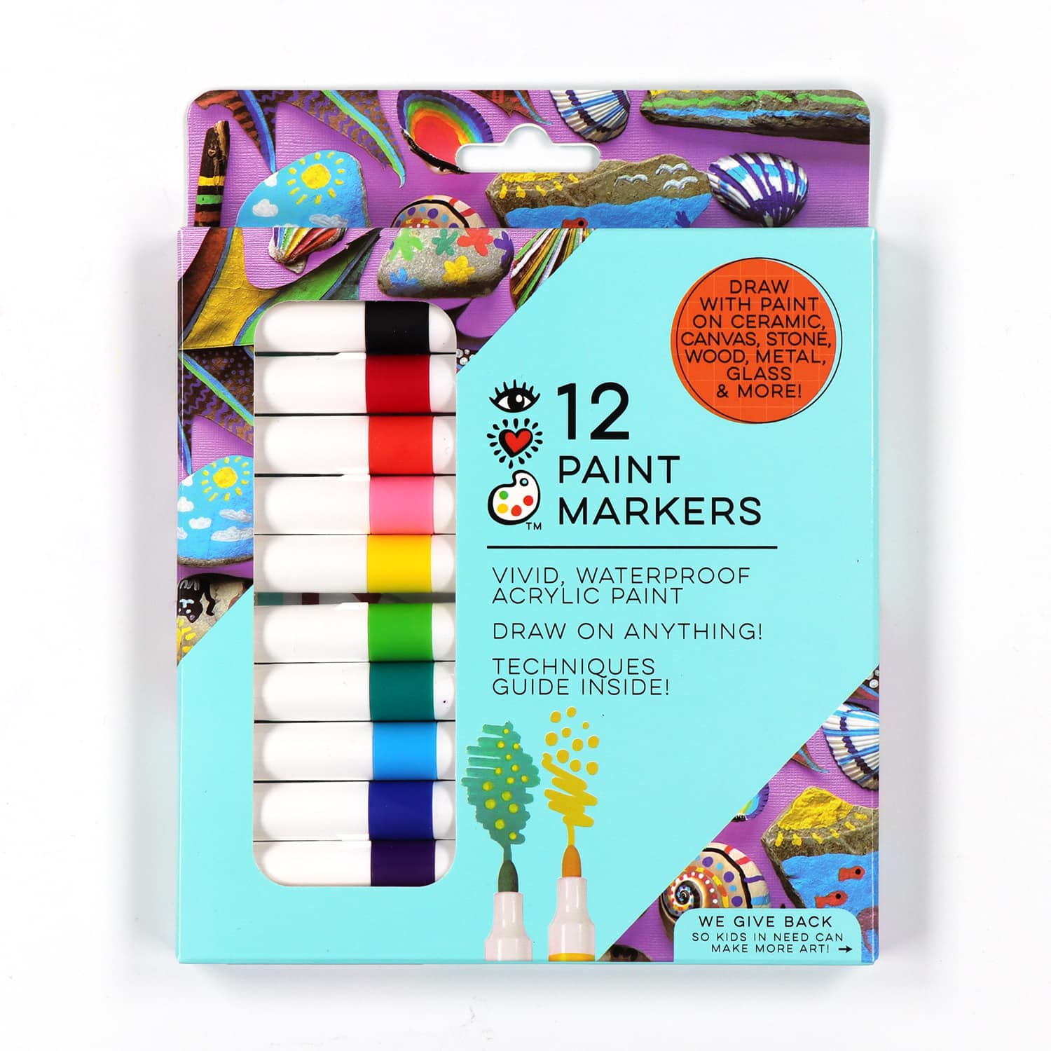Bright Stripes 12 Acrylic Paint Marker Set