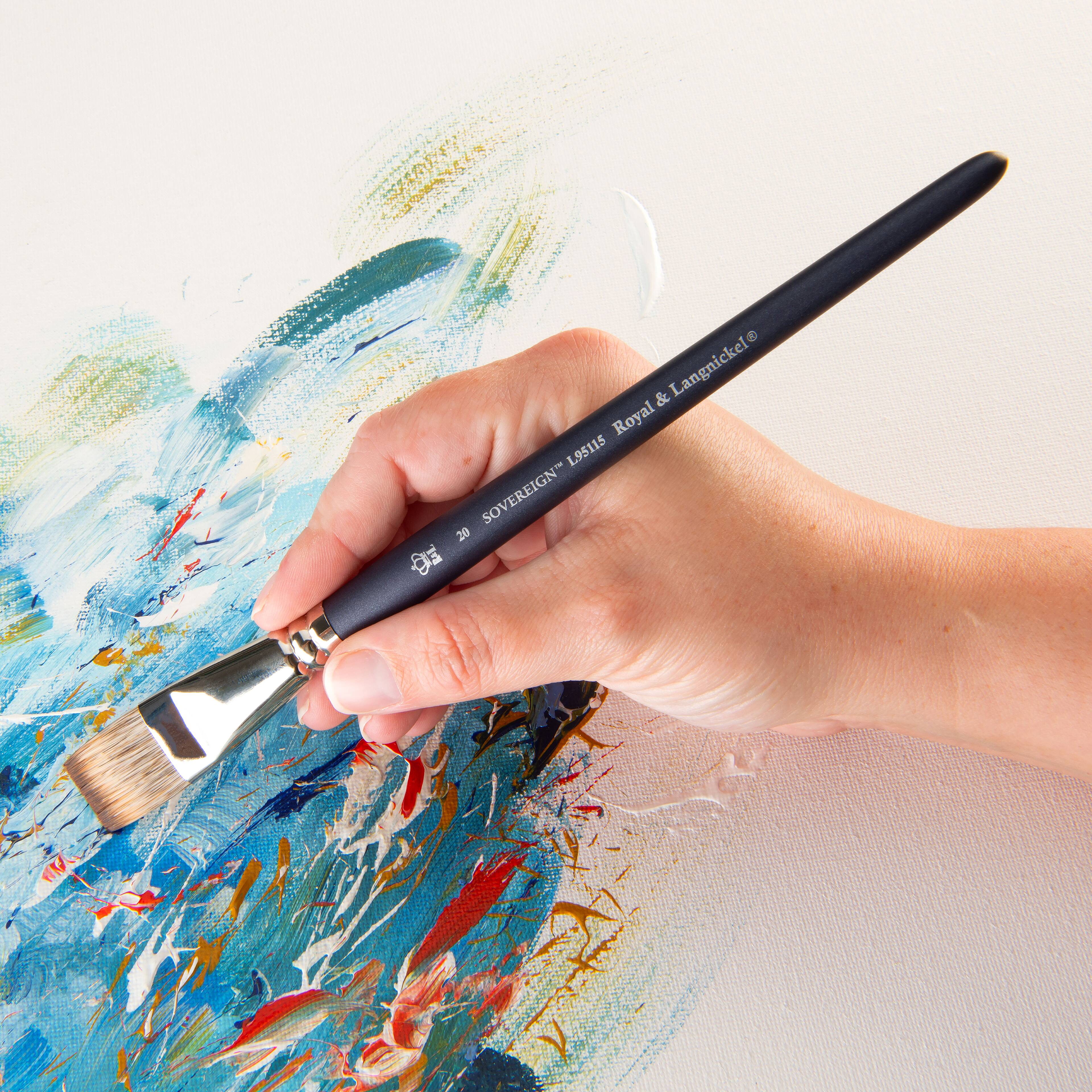 Royal &#x26; Langnickel&#xAE; Sovereign&#x2122; Synthetic Long Handle Bright Brush
