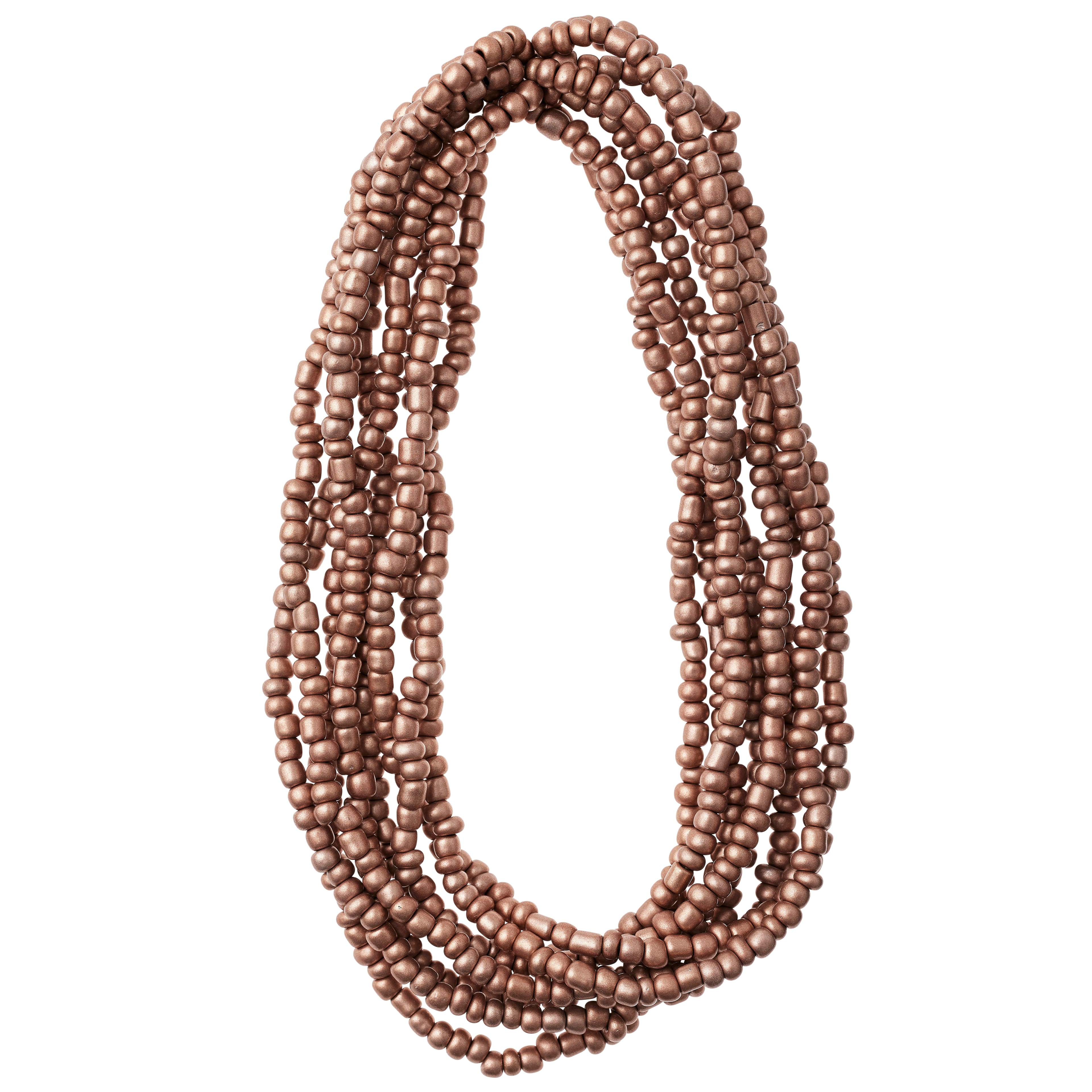 Rose Gold Glass Seed Beads, 6/0 by Bead Landing™