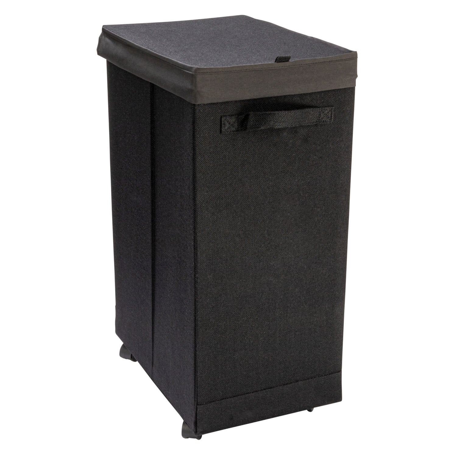 Household Essentials Narrow Collapsible Laundry Hamper with Liner & Lid