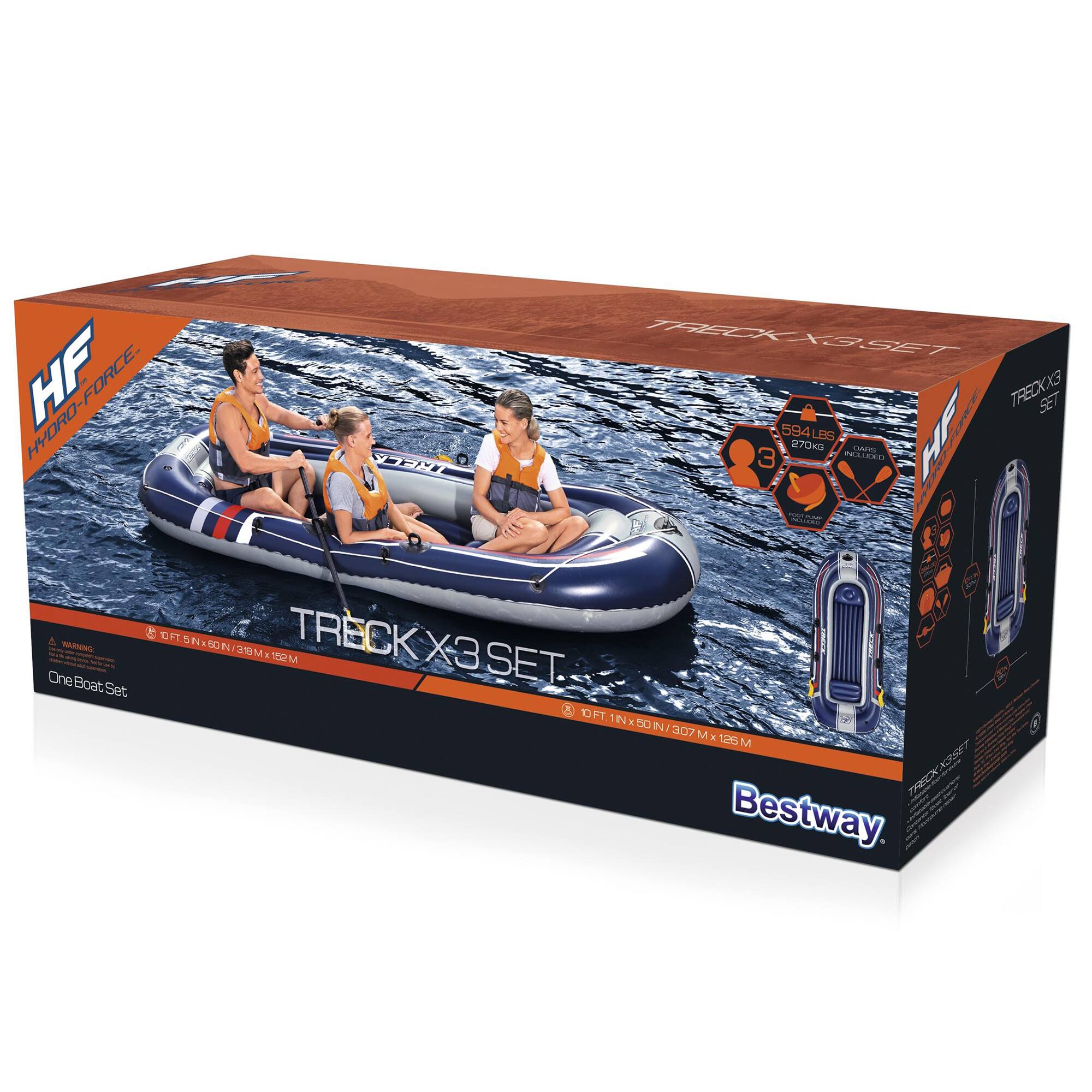Bestway Hydro-Force™ Treck X3 10ft. Inflatable Raft Set