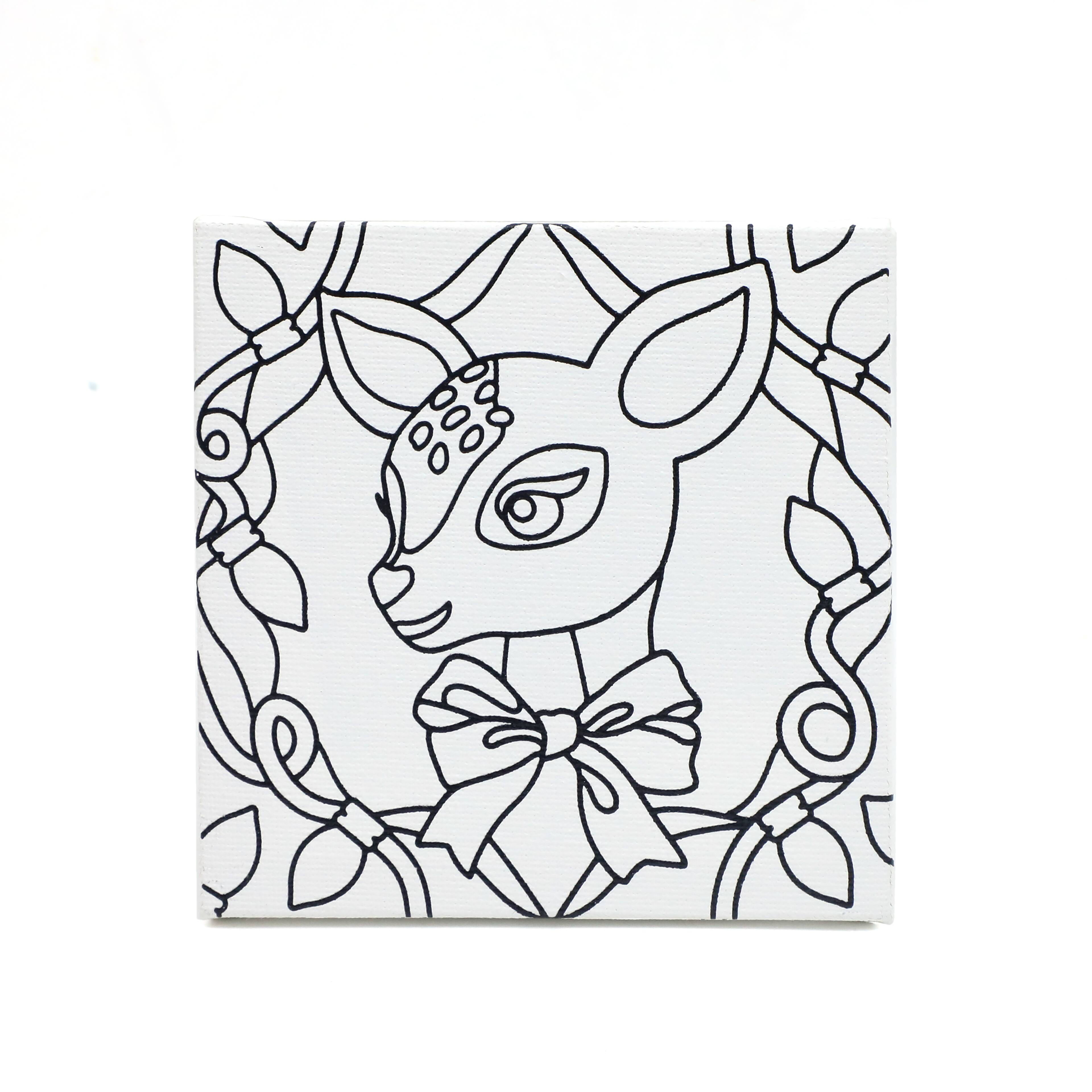 5&#x22; x 5&#x22; Christmas Deer Canvas Painting Kit by Artist&#x27;s Loft&#x2122;