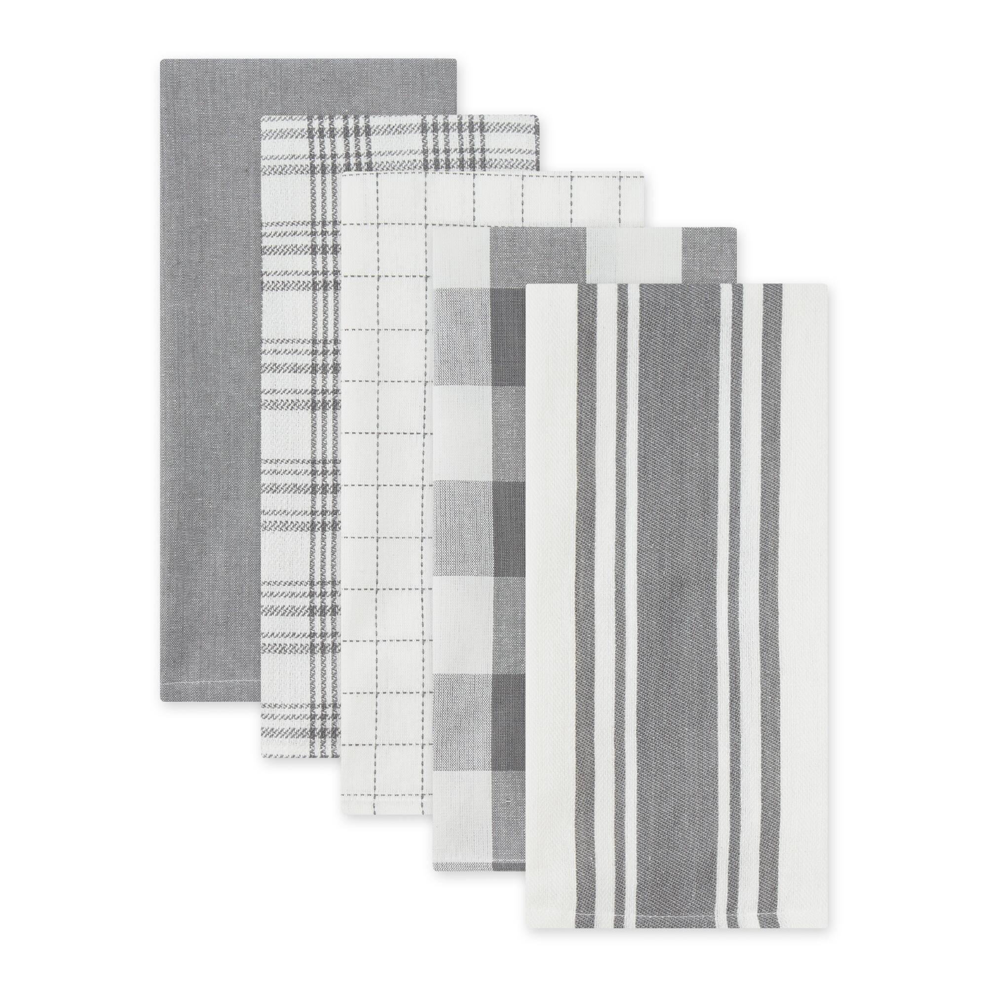 Assorted Gray Everyday Dishtowel (Set Of 5)