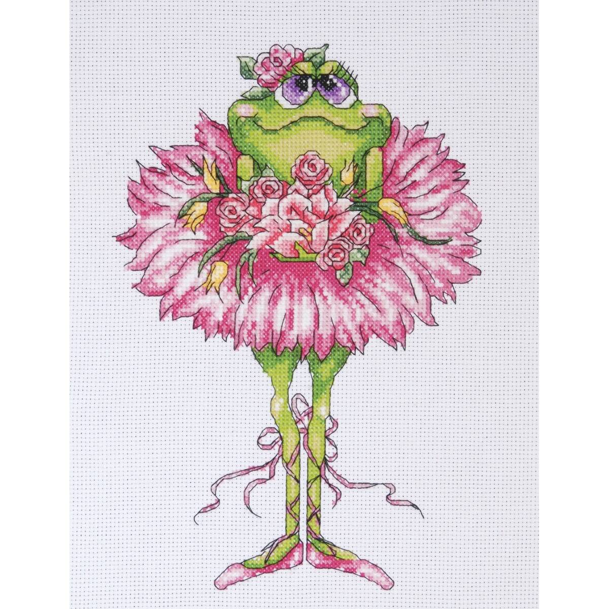 Design Works™ Frog Bouquet Counted Cross Stitch Kit