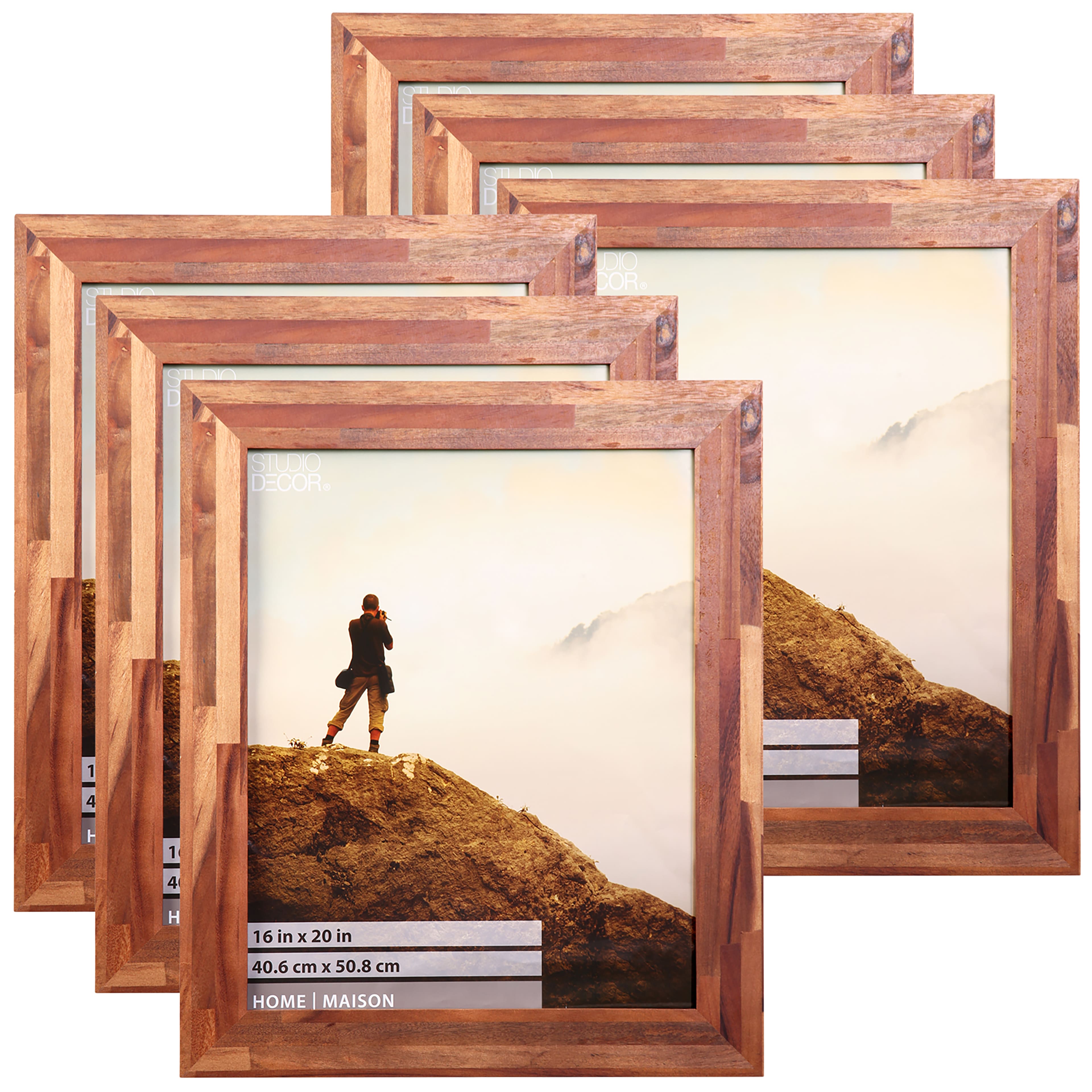 6 Pack: Natural Wooden Plank Frame, Home by Studio D&#xE9;cor&#xAE;