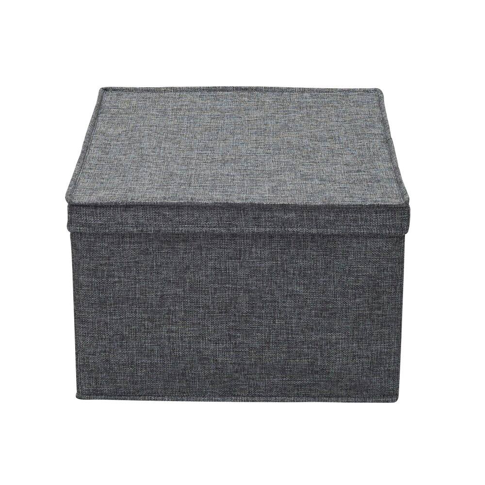 Household Essentials Fabric Storage Bin with Lid, 2ct.