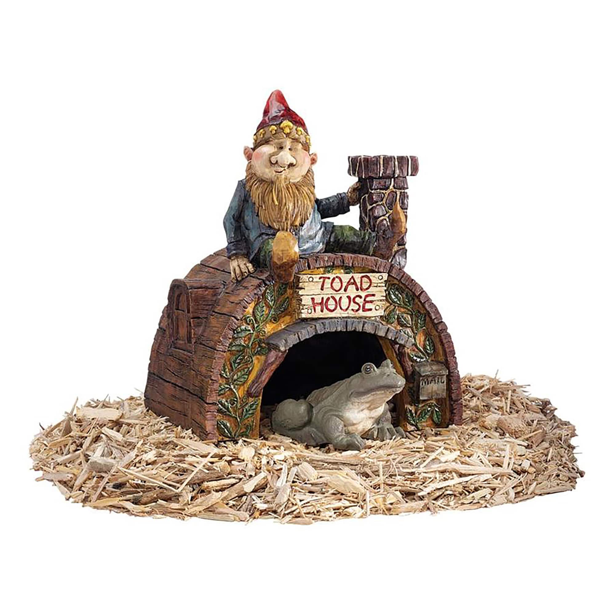 Design Toscano 11" Garden Gnome's Toad House Statue