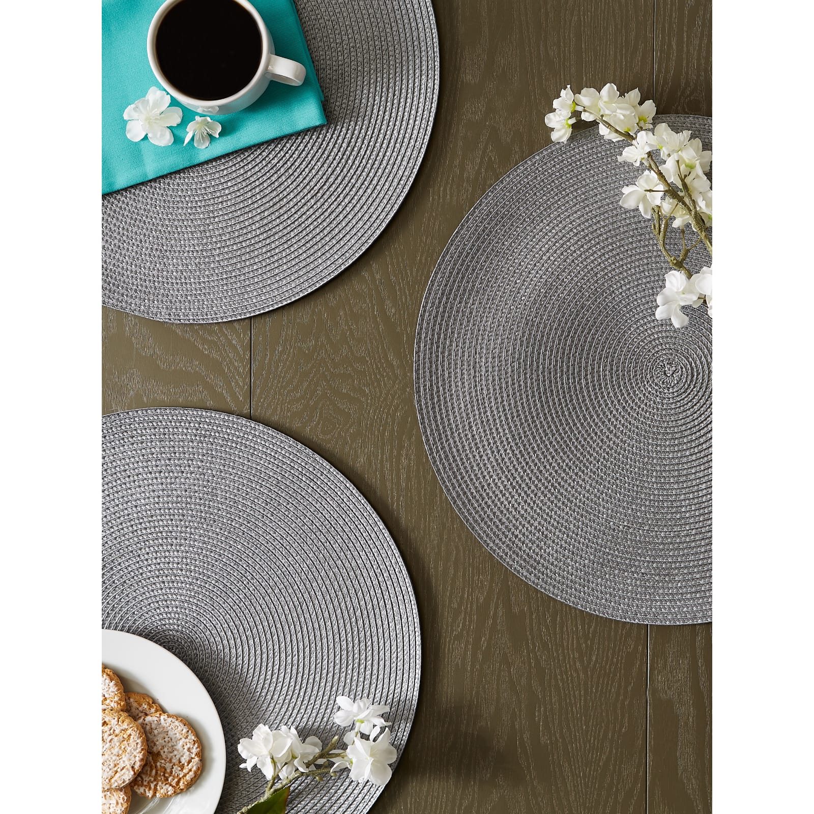 DII® Round Plastic Woven Placemats, 6ct. Michaels