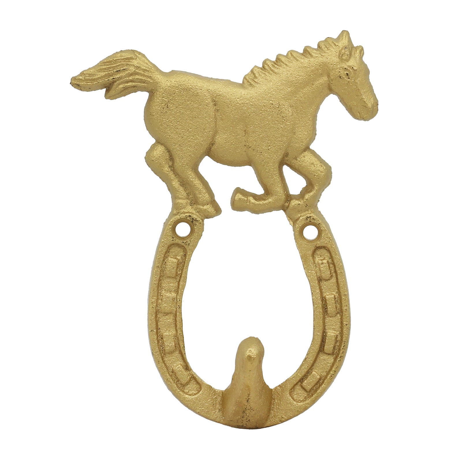 5.25&#x22; Gold Horse Metal Wall Hook by Ashland&#xAE;