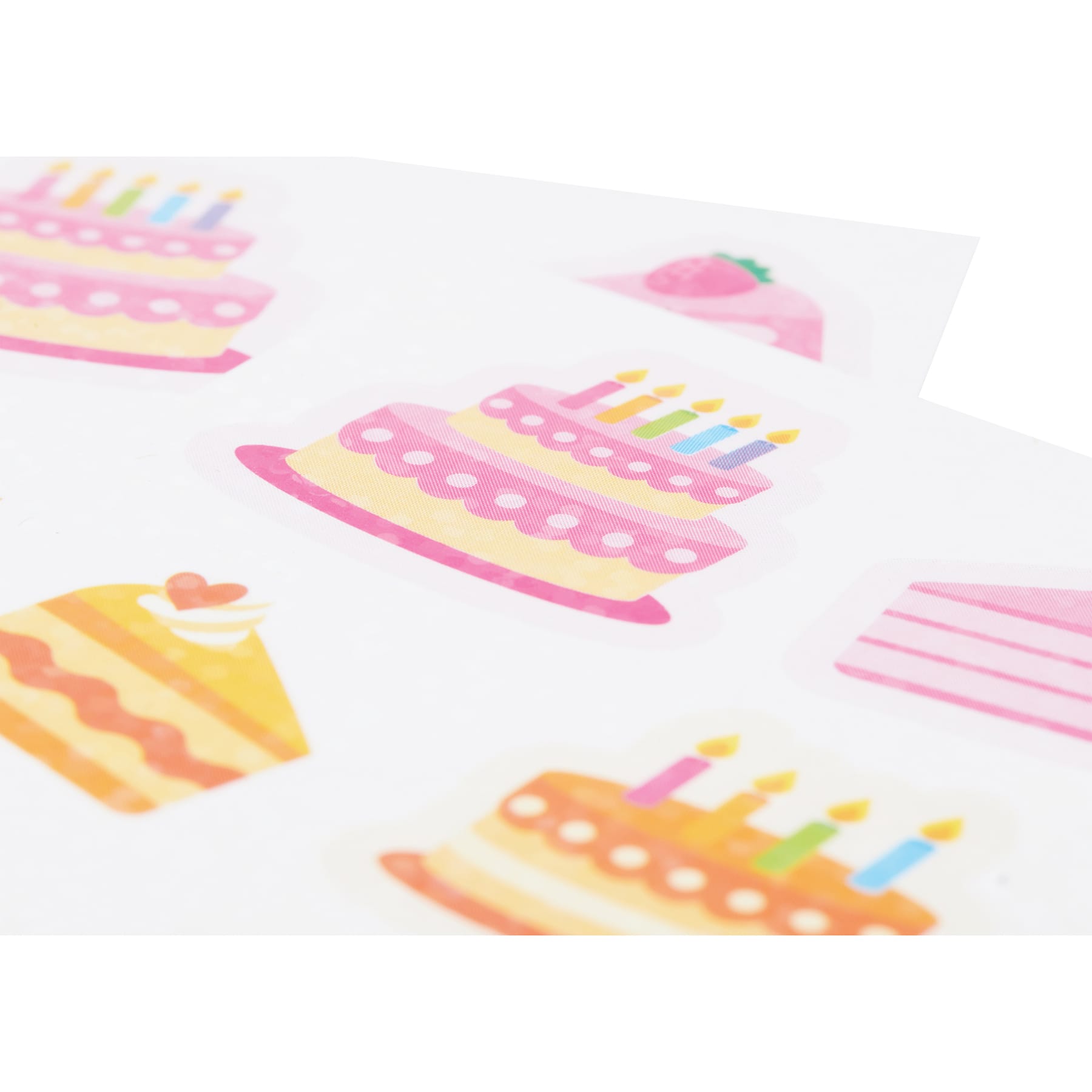 OOLY Stickiville Birthday Cakes Holographic Glitter Stickers