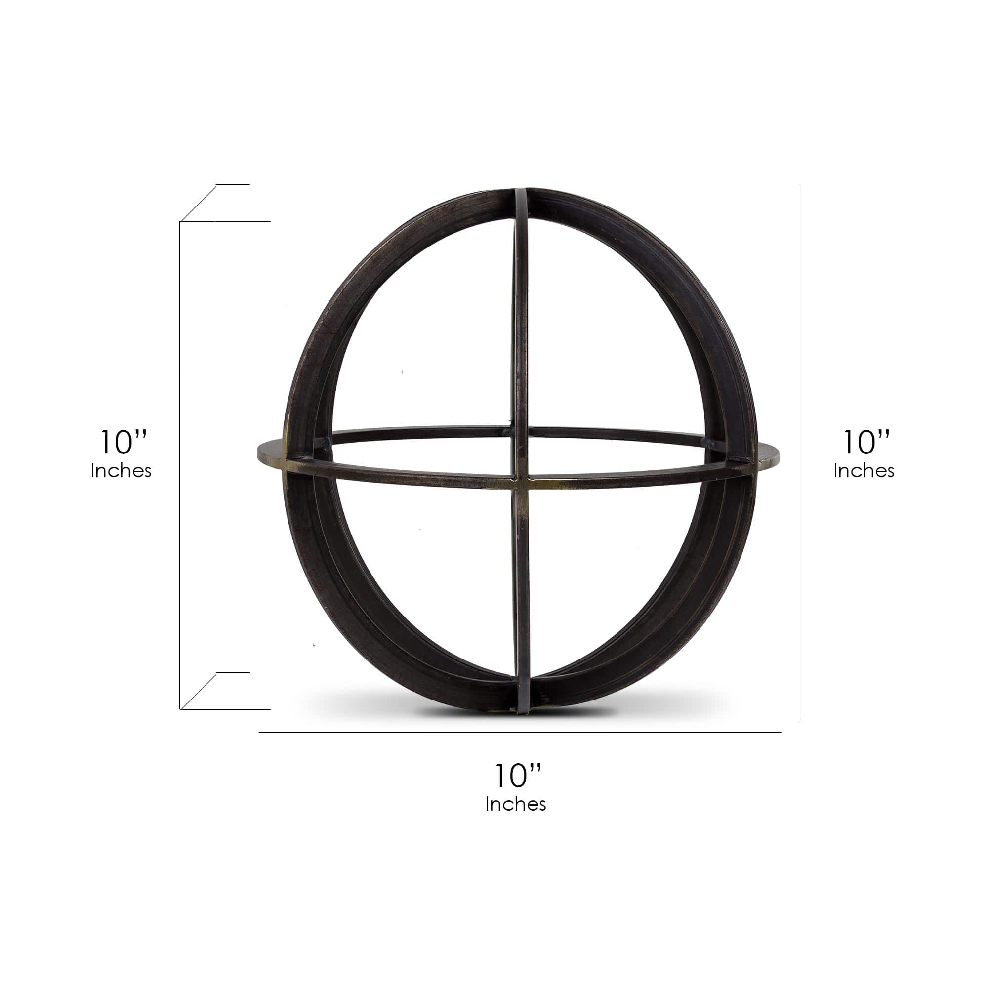 10" Metal Dyson Sphere Sculpture