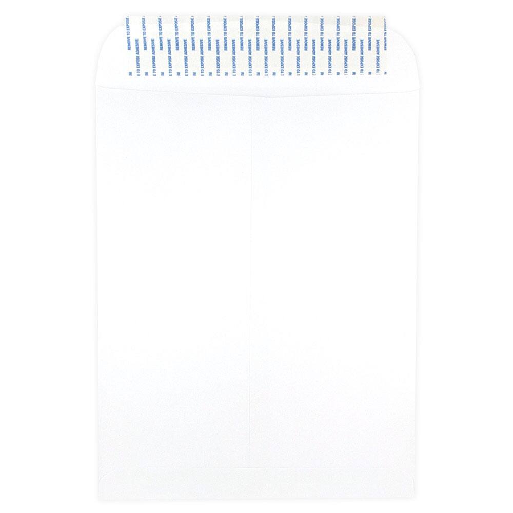 JAM Paper White Open End Catalog Envelopes with Peel & Seal Closure