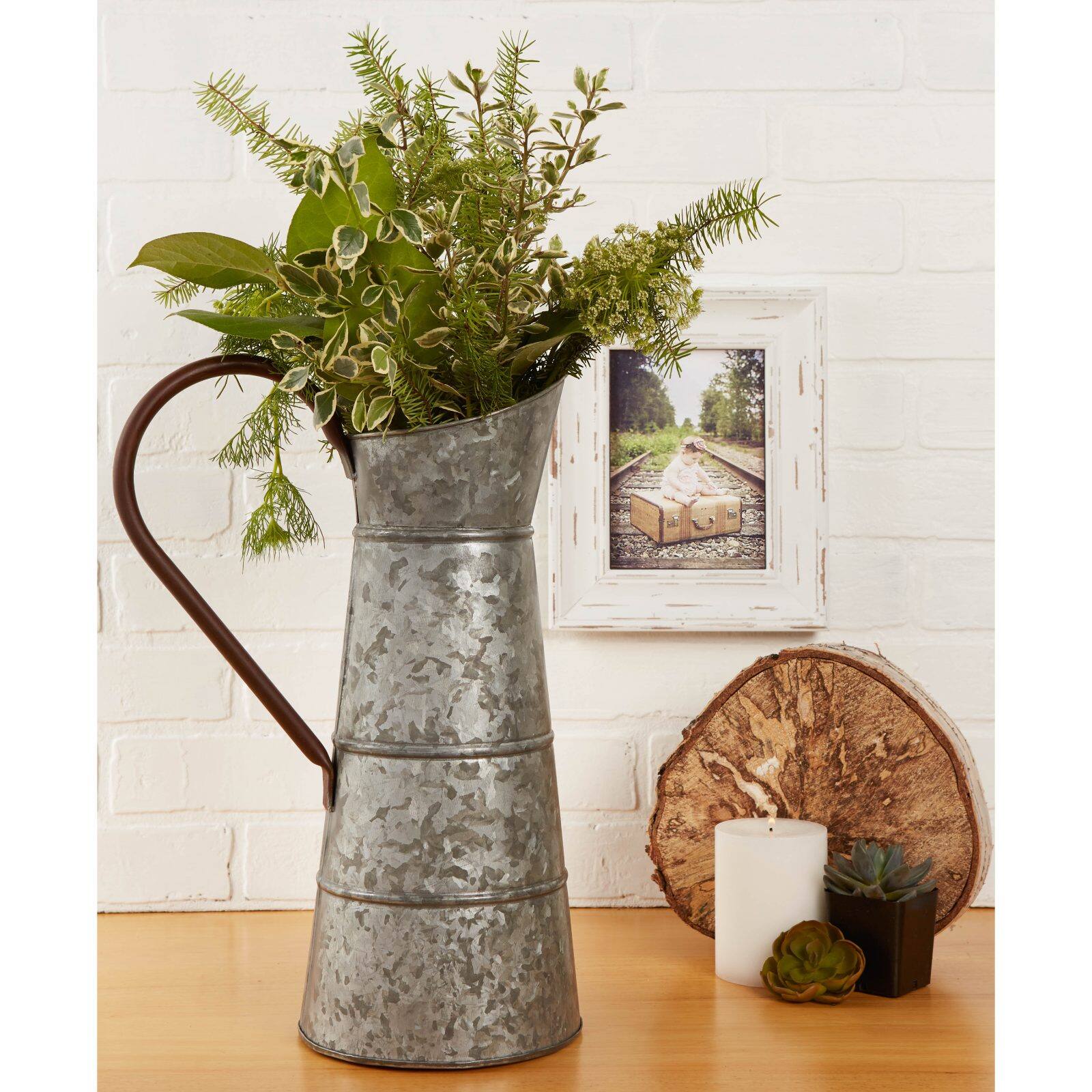 DII&#xAE; 16&#x22; Galvanized Farmhouse Pitcher