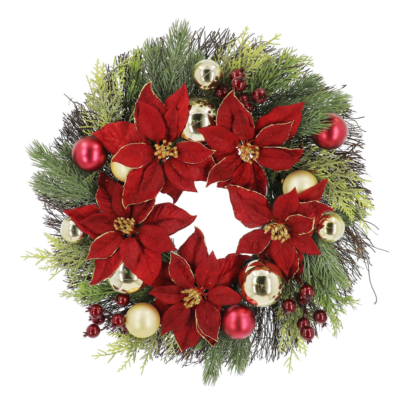 24" Poinsettia Wreath by Ashland®