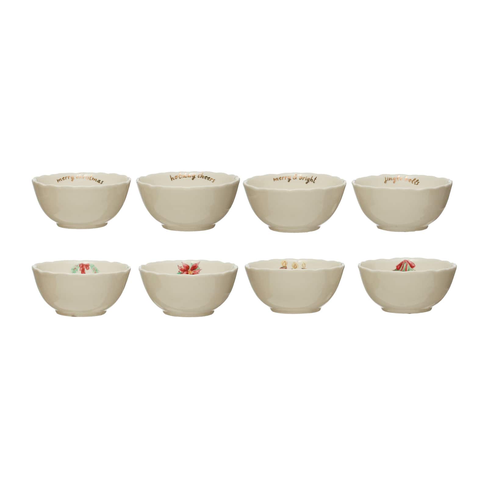Hello Honey® Holiday Greeting Stoneware Bowls Set