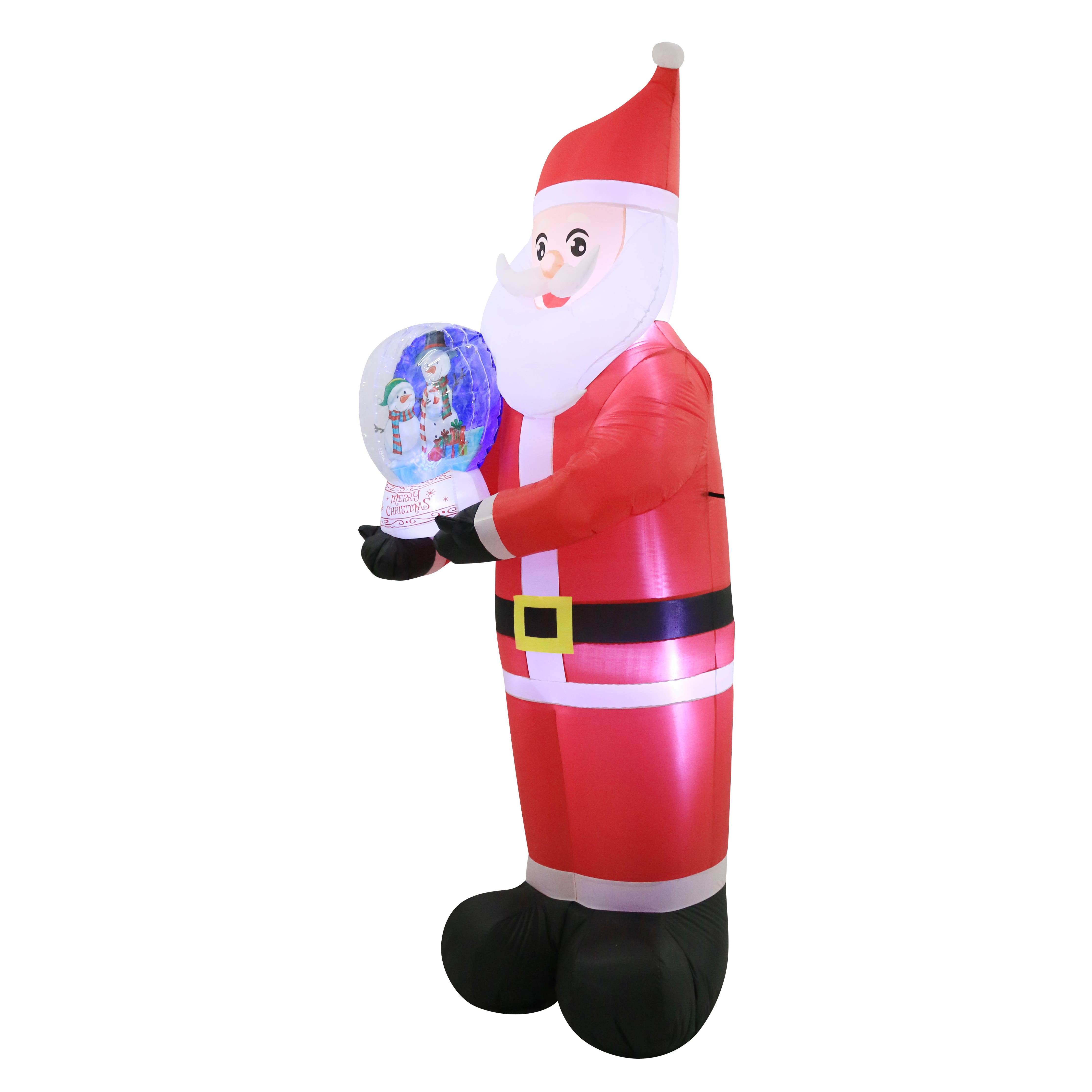 Occasions 8ft. Inflatable Santa Holding Swirling Lights Snow Globe