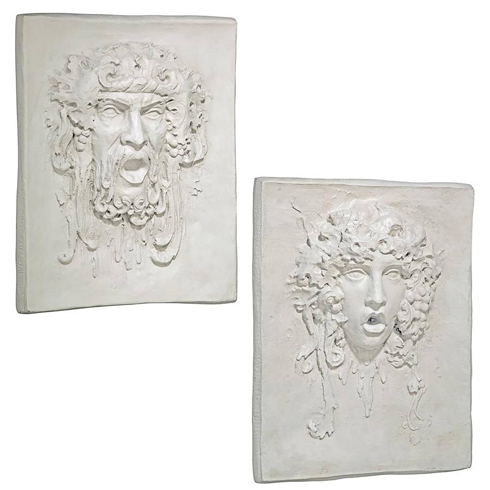 Design Toscano Opimus &#x26; Vappa Grape Deities Wall Sculpture Set